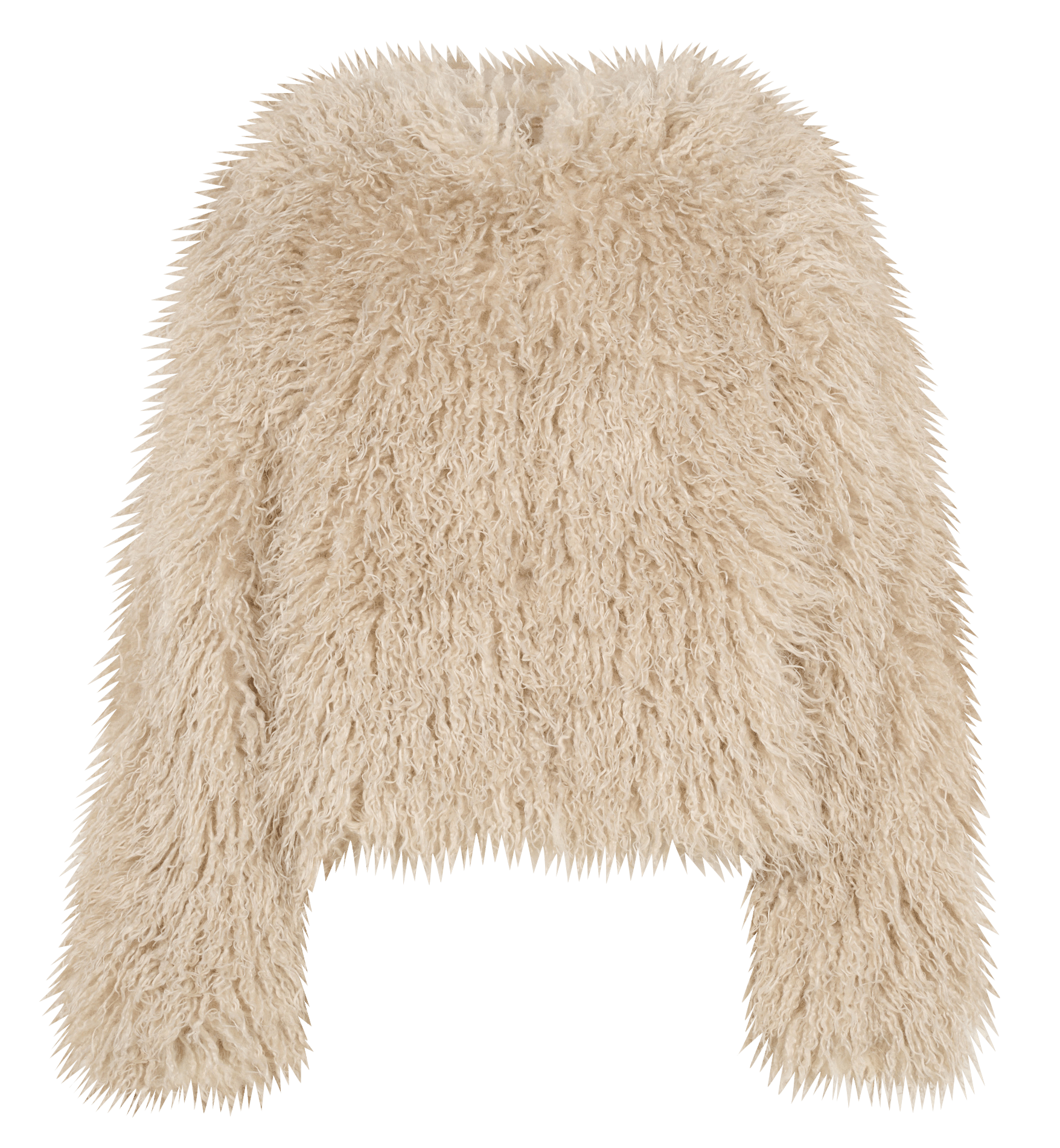 Veste droite effet peau de mouton  PETITE MENDIGOTE Beige
