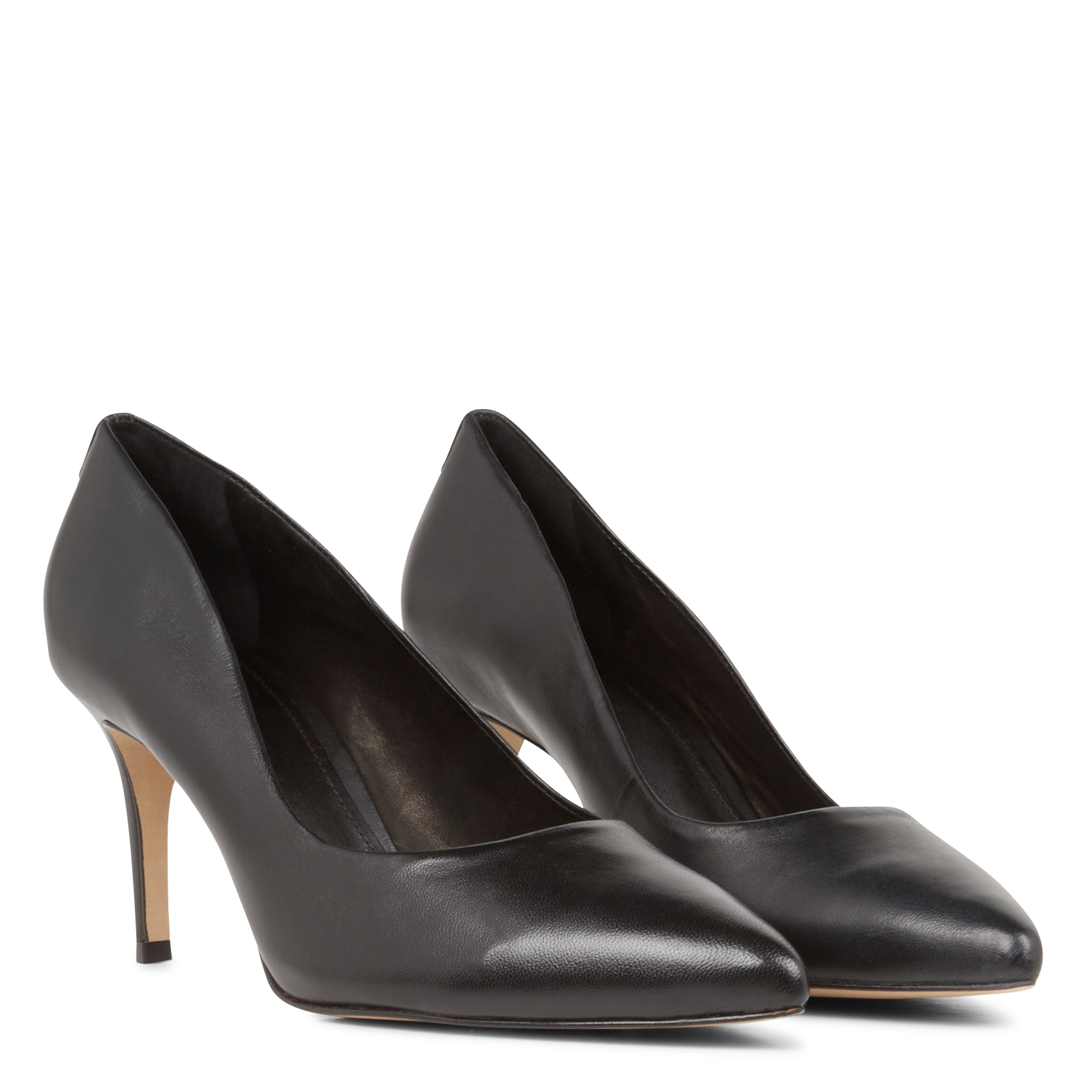 Escarpins à bout pointu en cuir COSMOPARIS Noir