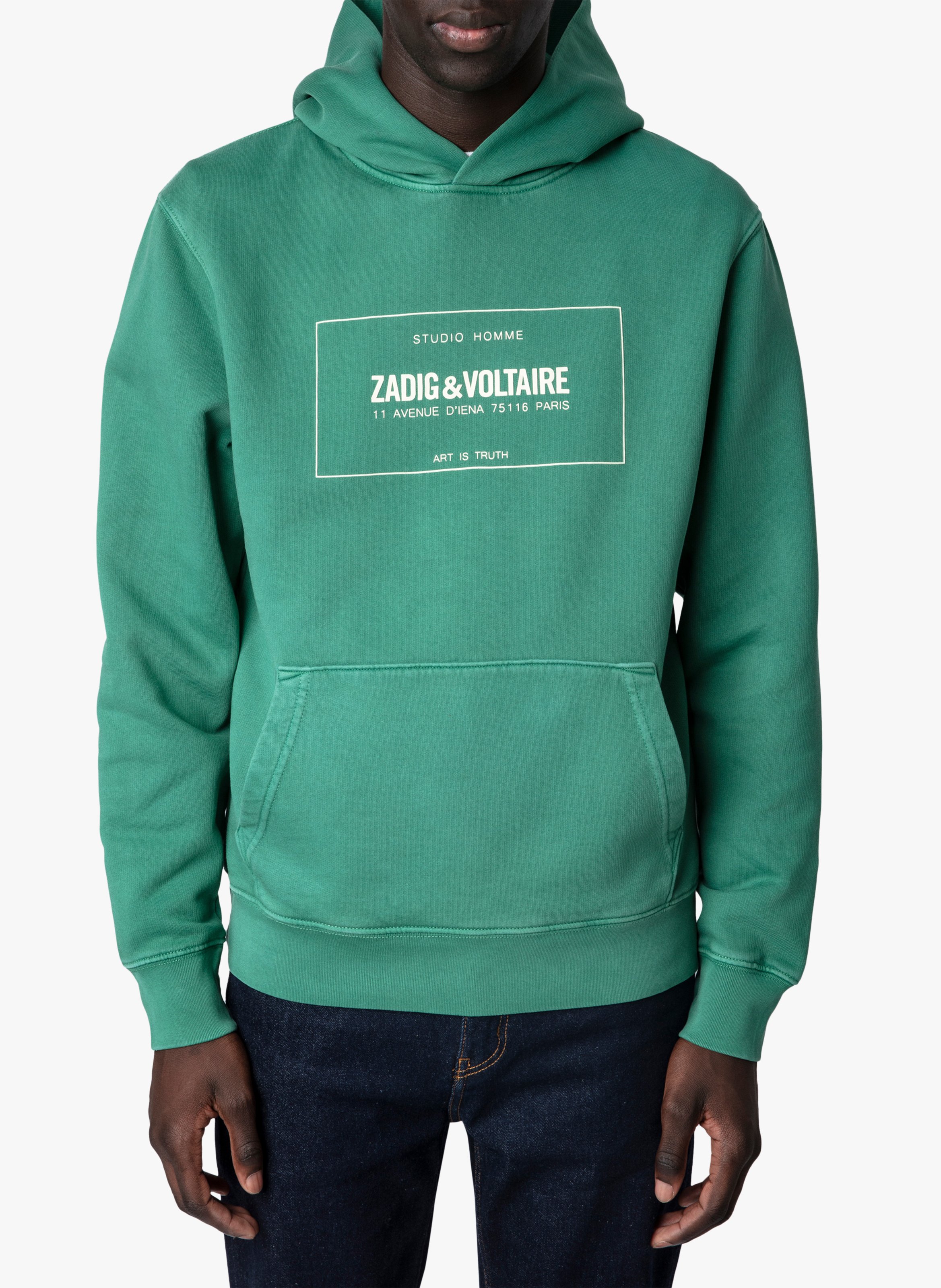 Sudadera de algodón con capucha VerdeZADIG&VOLTAIRE