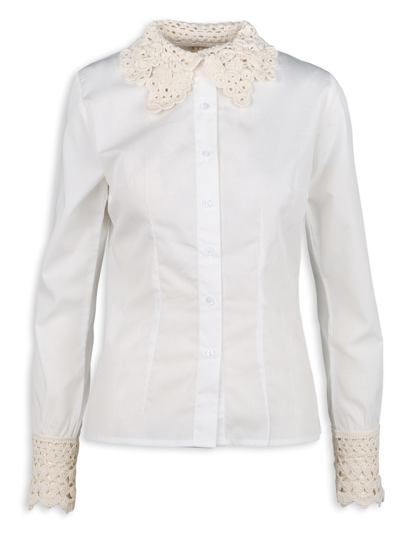 Organic cotton shirt with classic collar STELLA PARDO White