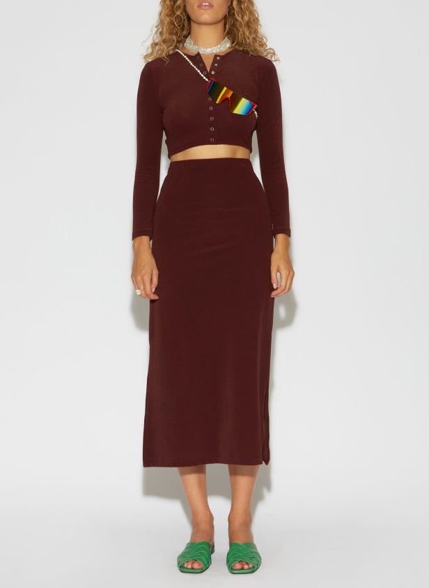 Straight round-neck top ROSEANNA Red