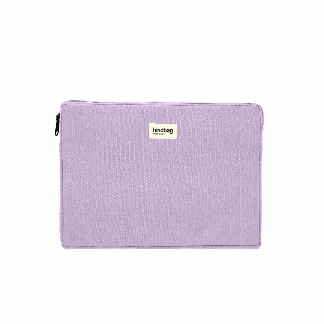 Computer sleeve in recycled wool with shock-absorbent foam HINDBAG Purple