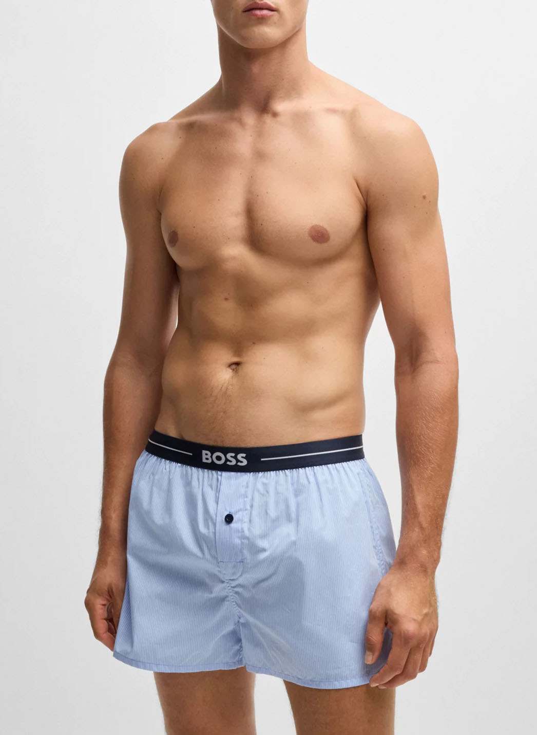 Pack of two pairs of cotton boxer shorts BOSS Blue