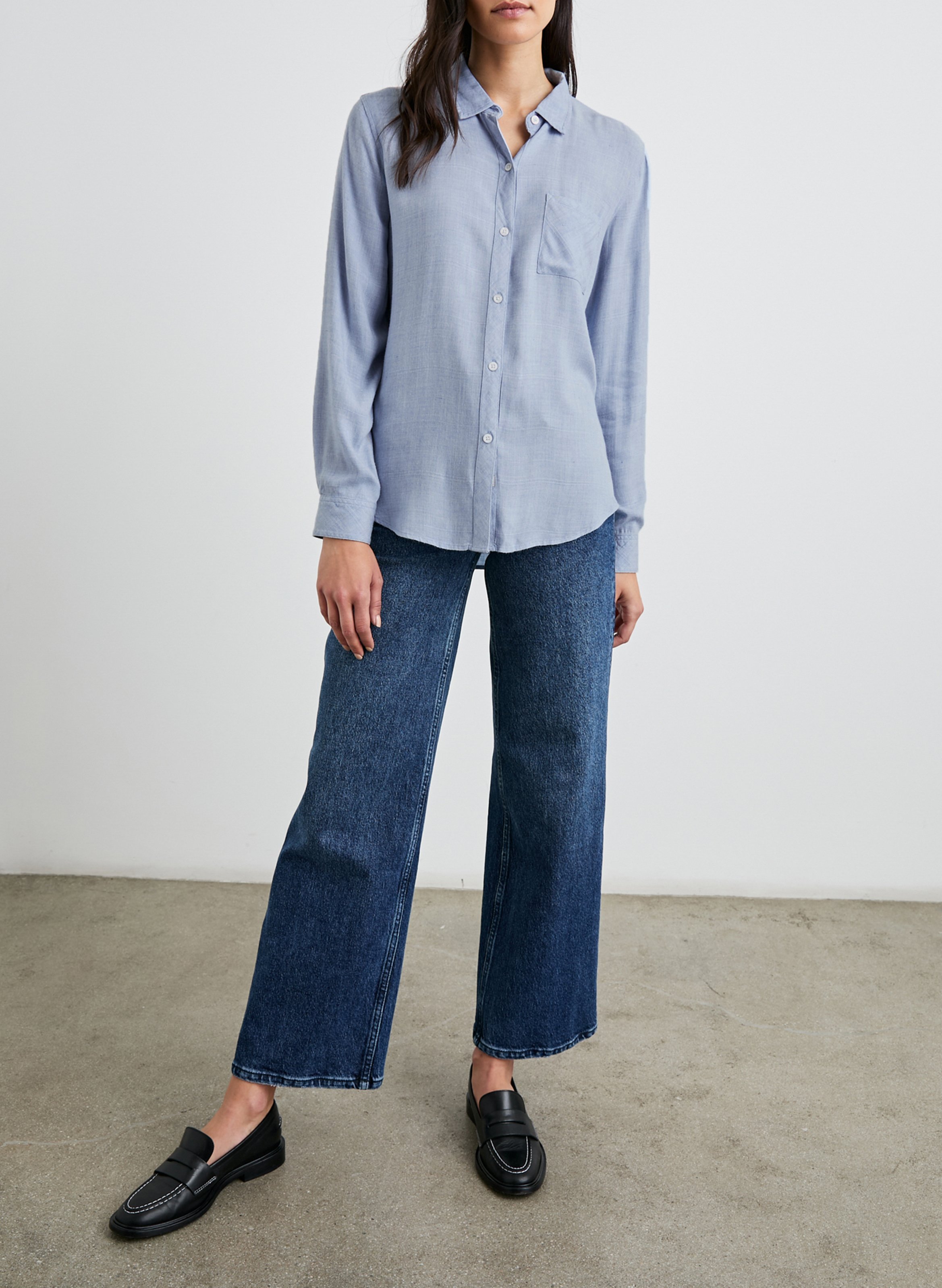 Straight checked shirt RAILS Blue