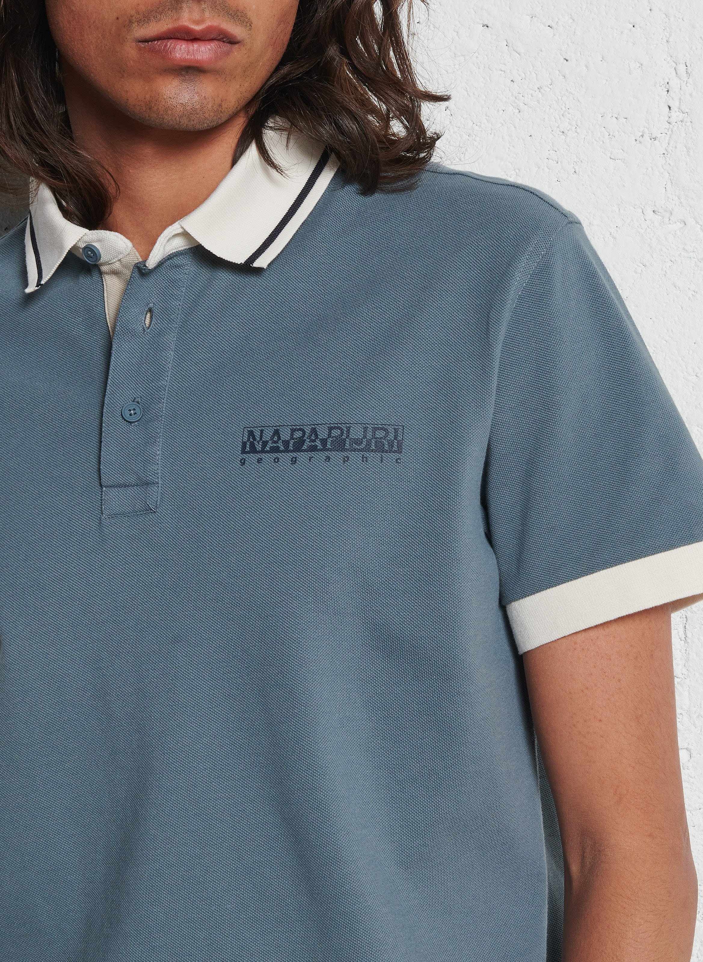 Katoenen, regular fit polo NAPAPIJRI Groen