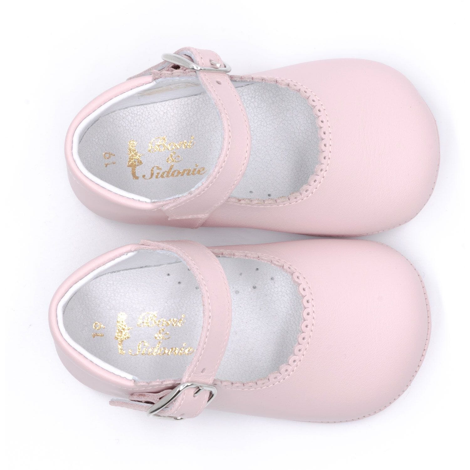 Girls leather slipper Boni & Sidonie Pink