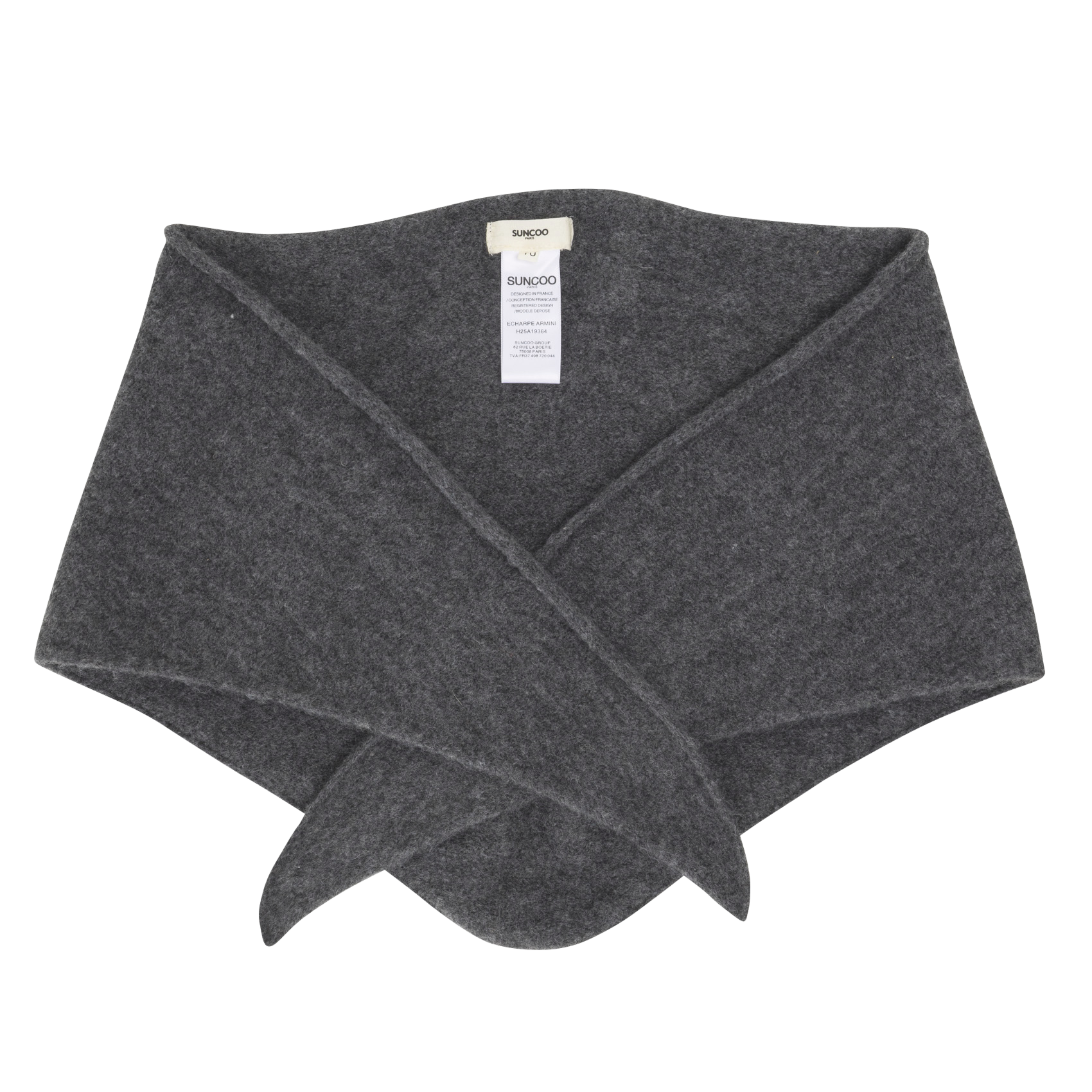 Wool and mohair scarf SUNCOO Black