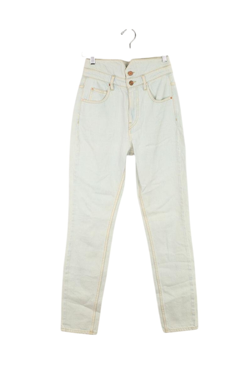 Cotton straight jeans ISABEL MARANT ÉTOILE - SECONDE MAIN Blue