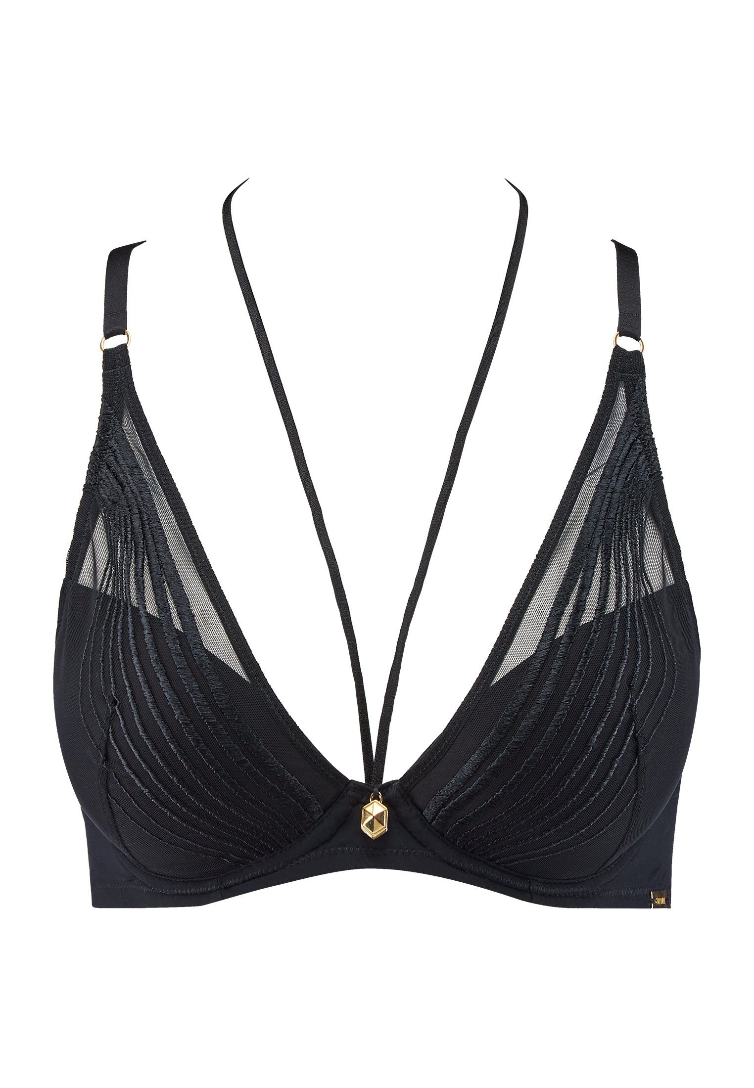 A Fleur De Toi scarf-style plunge bra AUBADE Black
