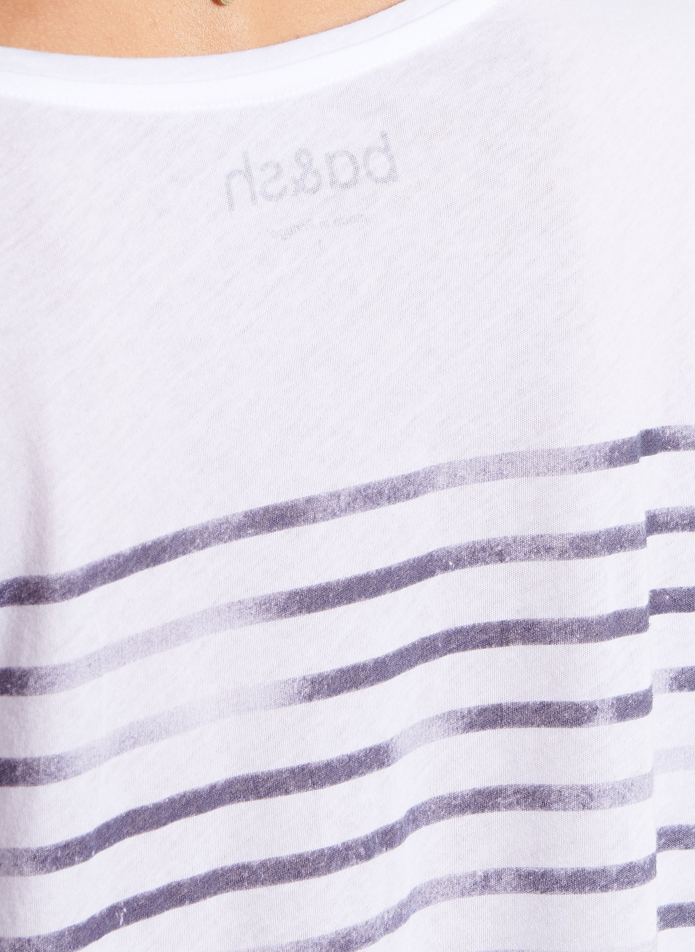 Round-neck striped T-shirt BA&SH White