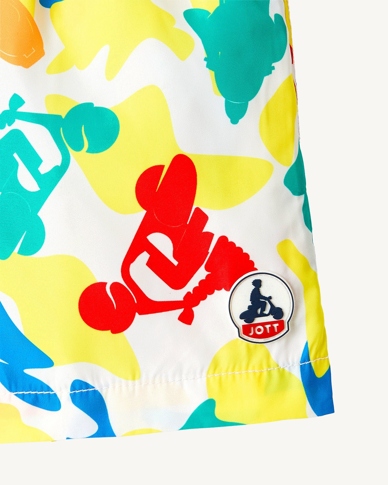 Child swim shorts in blackcurrant JOTT Yellow