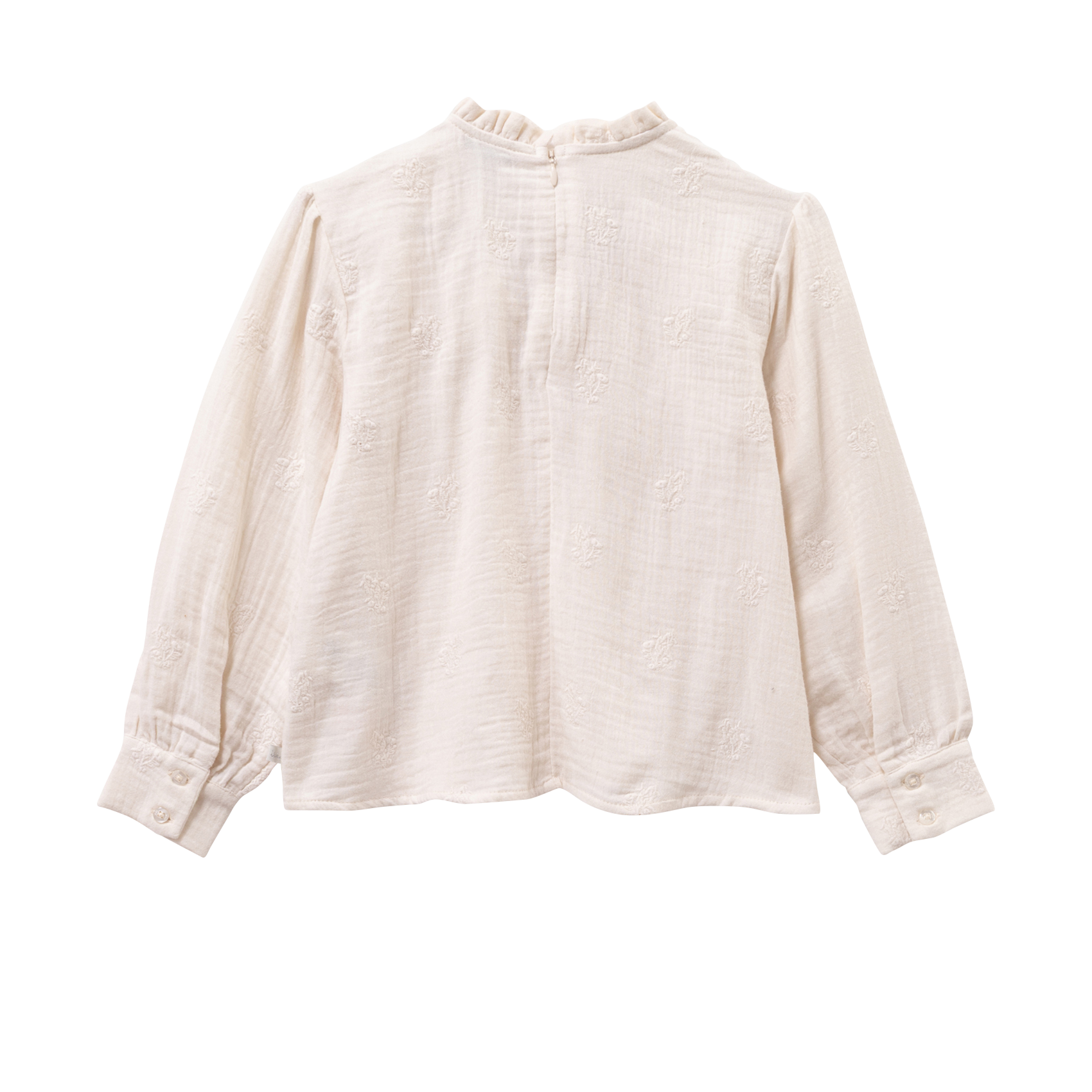 Embroidered cotton gauze shirt IKKS JUNIOR White