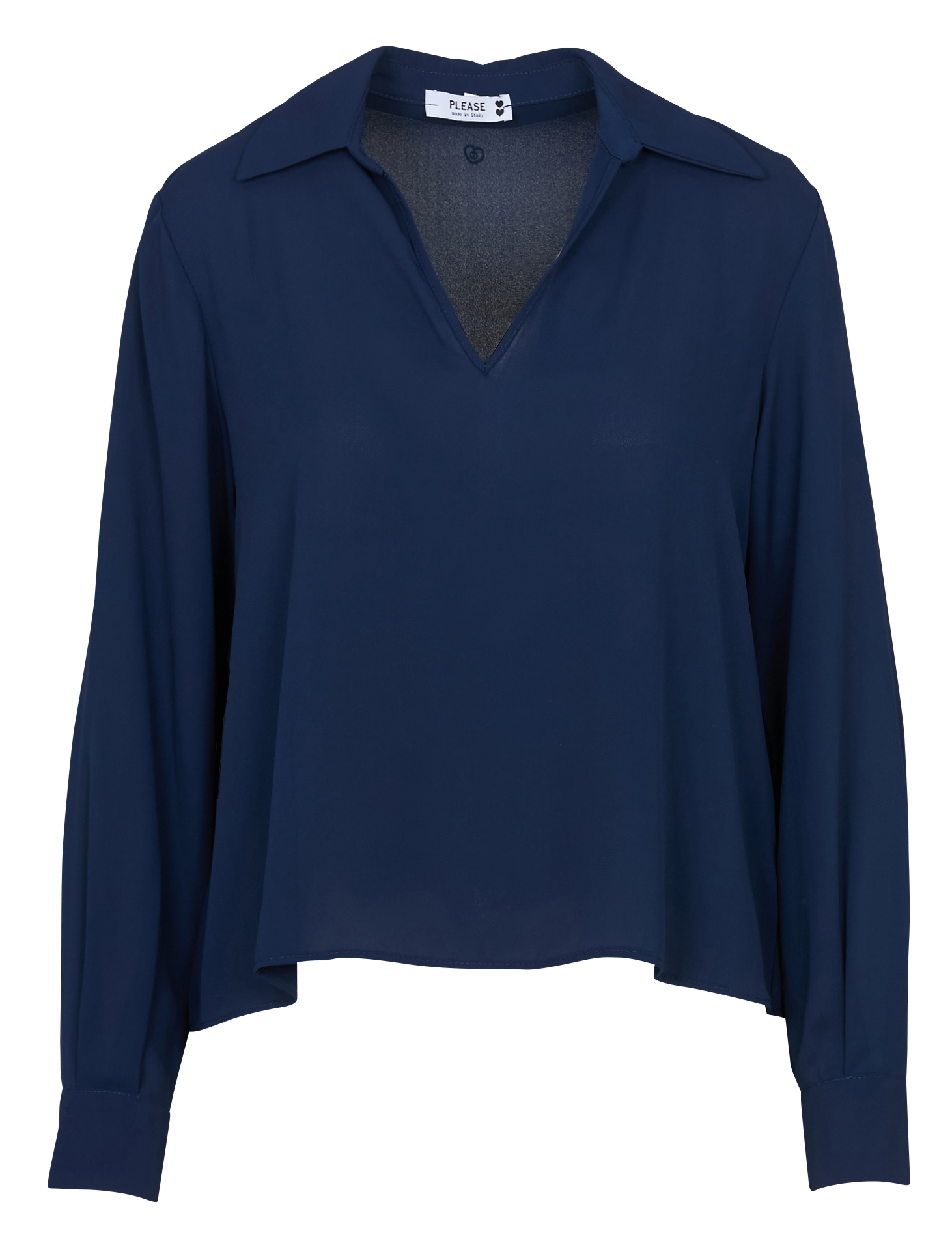 Blouse droite fluide PLEASE Bleu