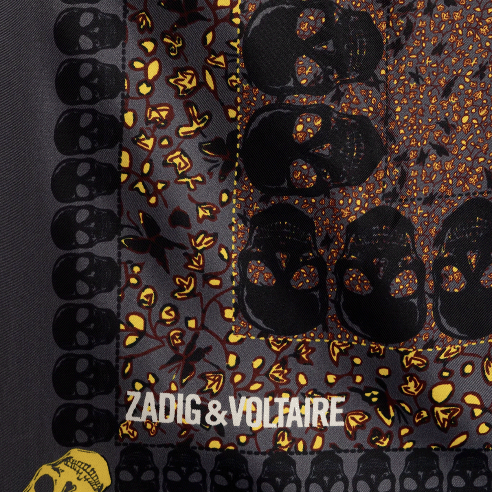 Foulard imprimé ZADIG&VOLTAIRE Gris