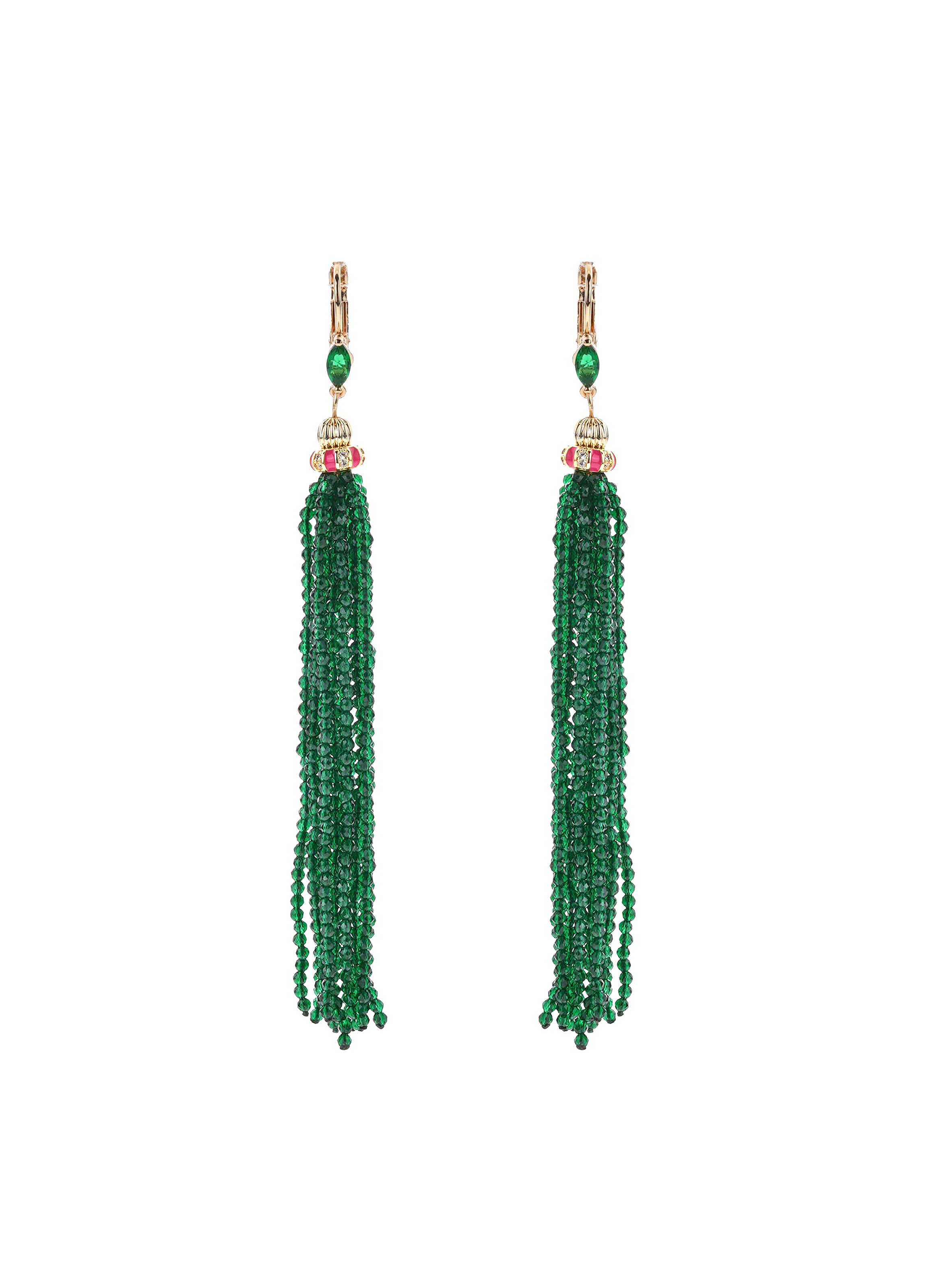 Cascading pearl drop earrings HIPANEMA Green