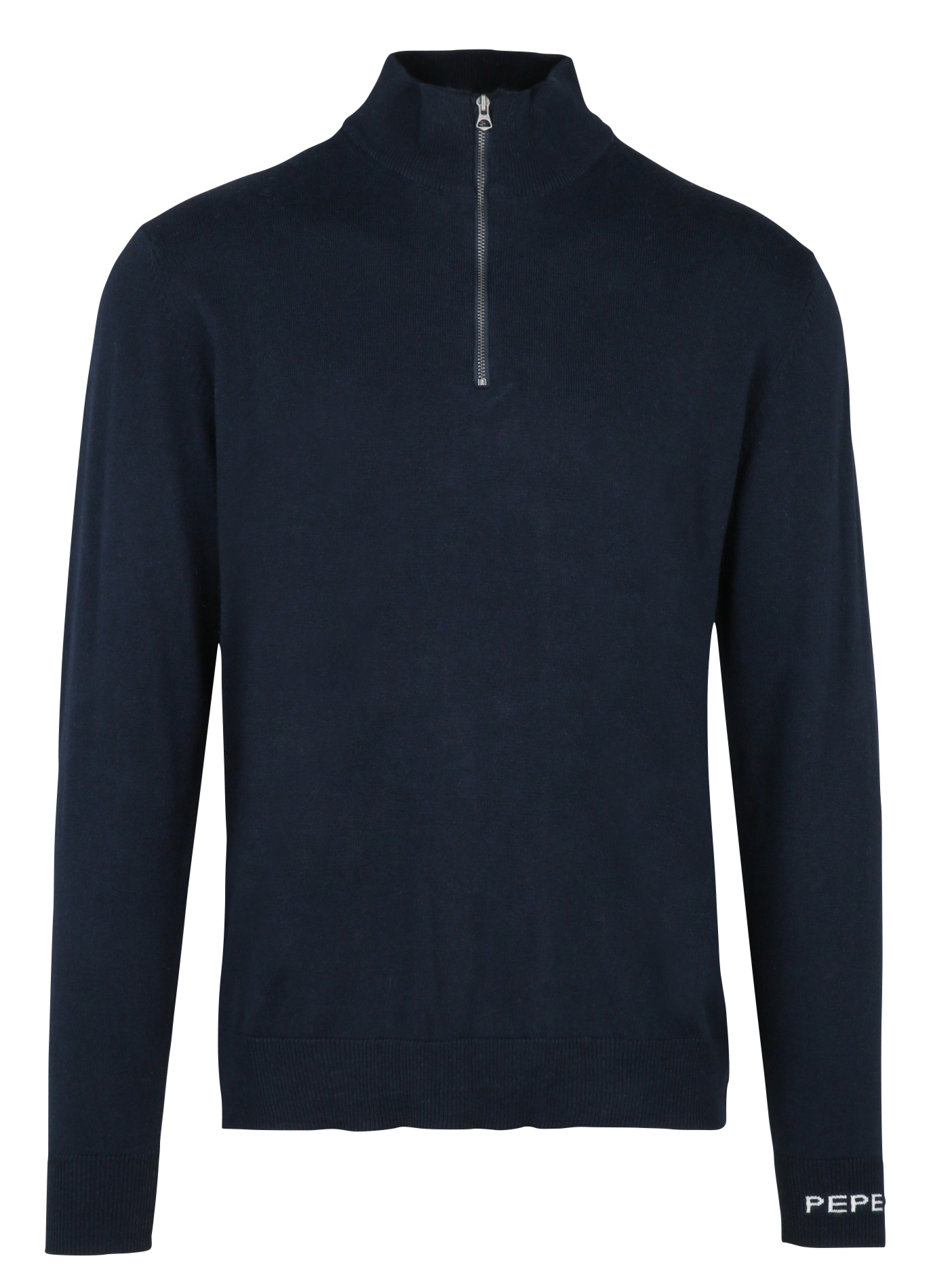 Pull droit col montant en coton et cachemire PEPE JEANS Bleu