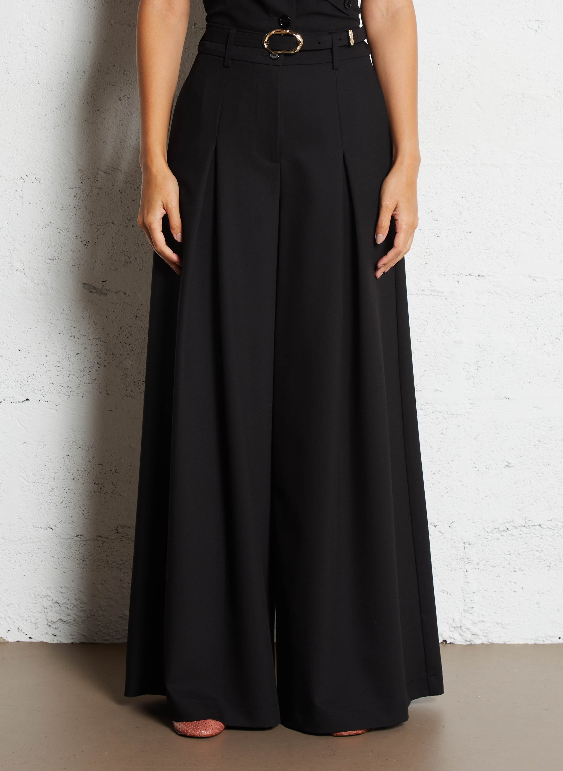 Pantalon ample taille haute ceinturé IMPERIAL