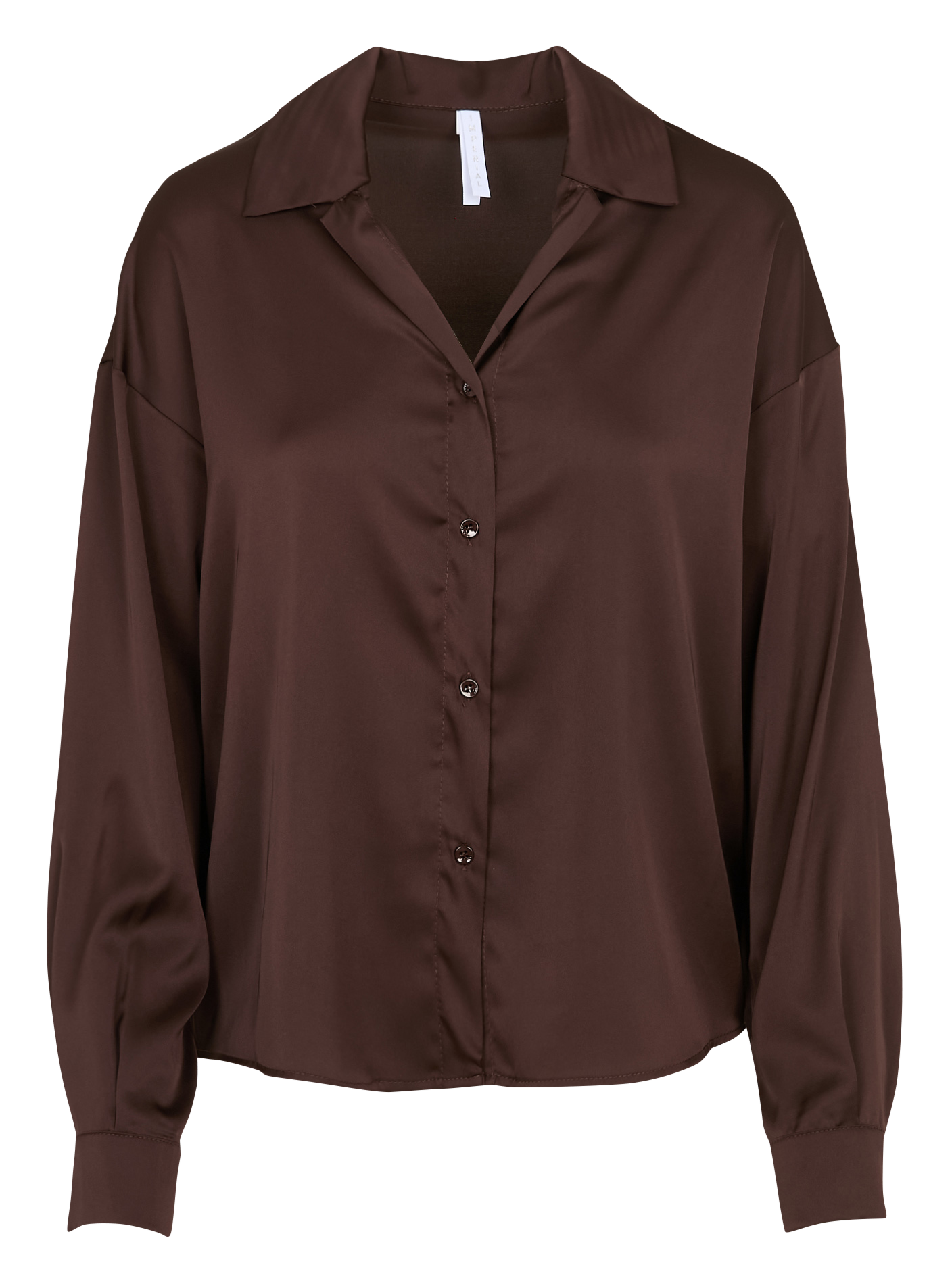 Chemise oversize satiné IMPERIAL Marron