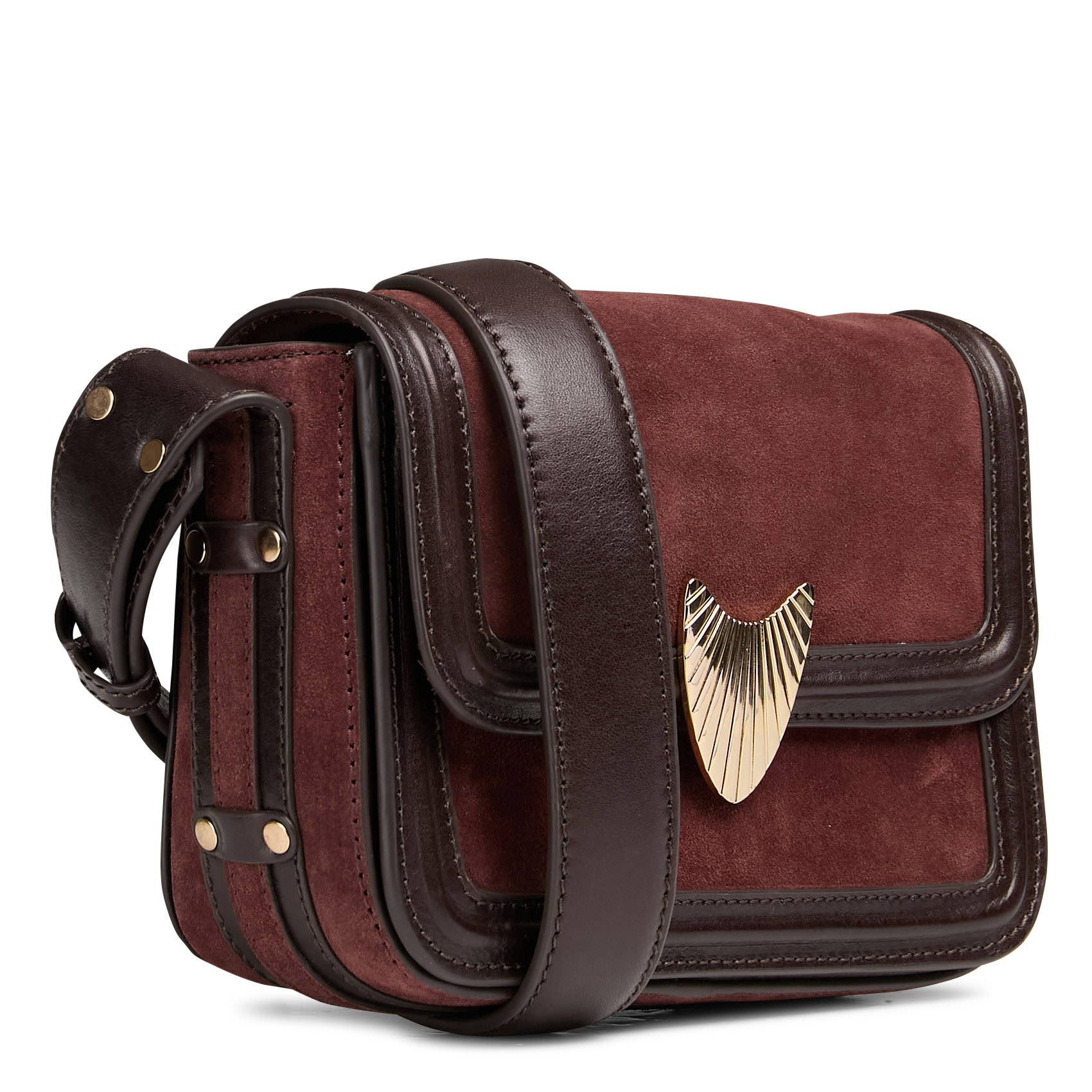 Sac bandoulière en cuir MAISON 123 Rouge