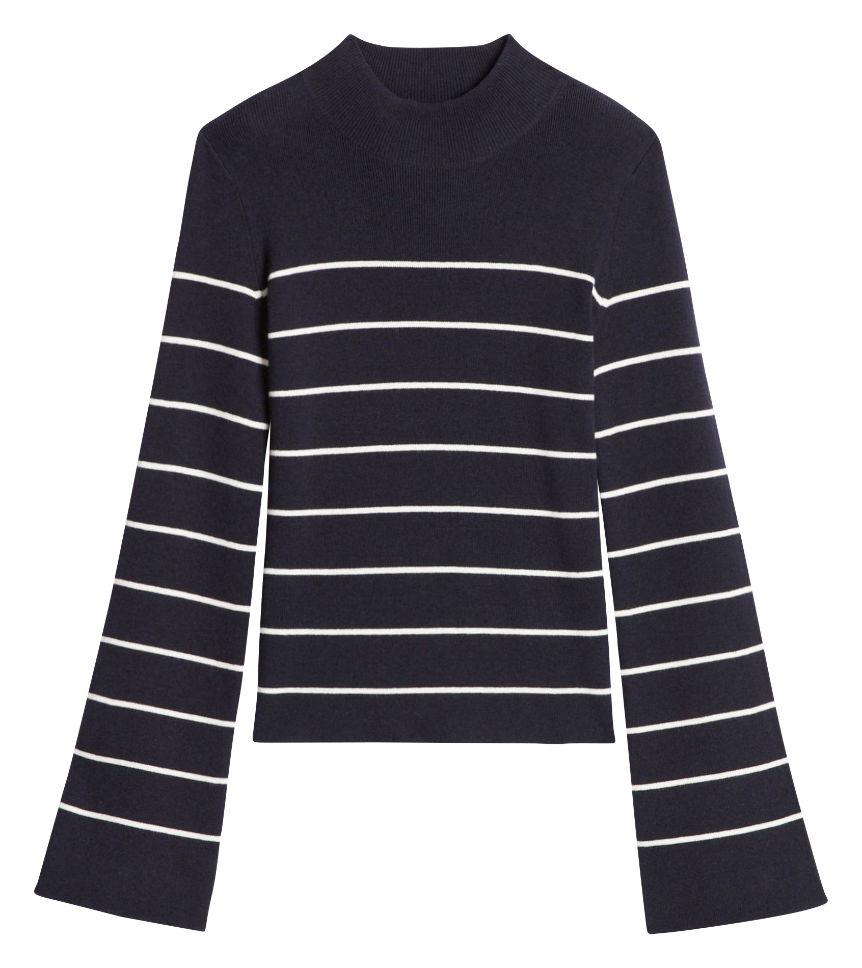 Alpaca wool sweater FRANCESCA Ecru-marine