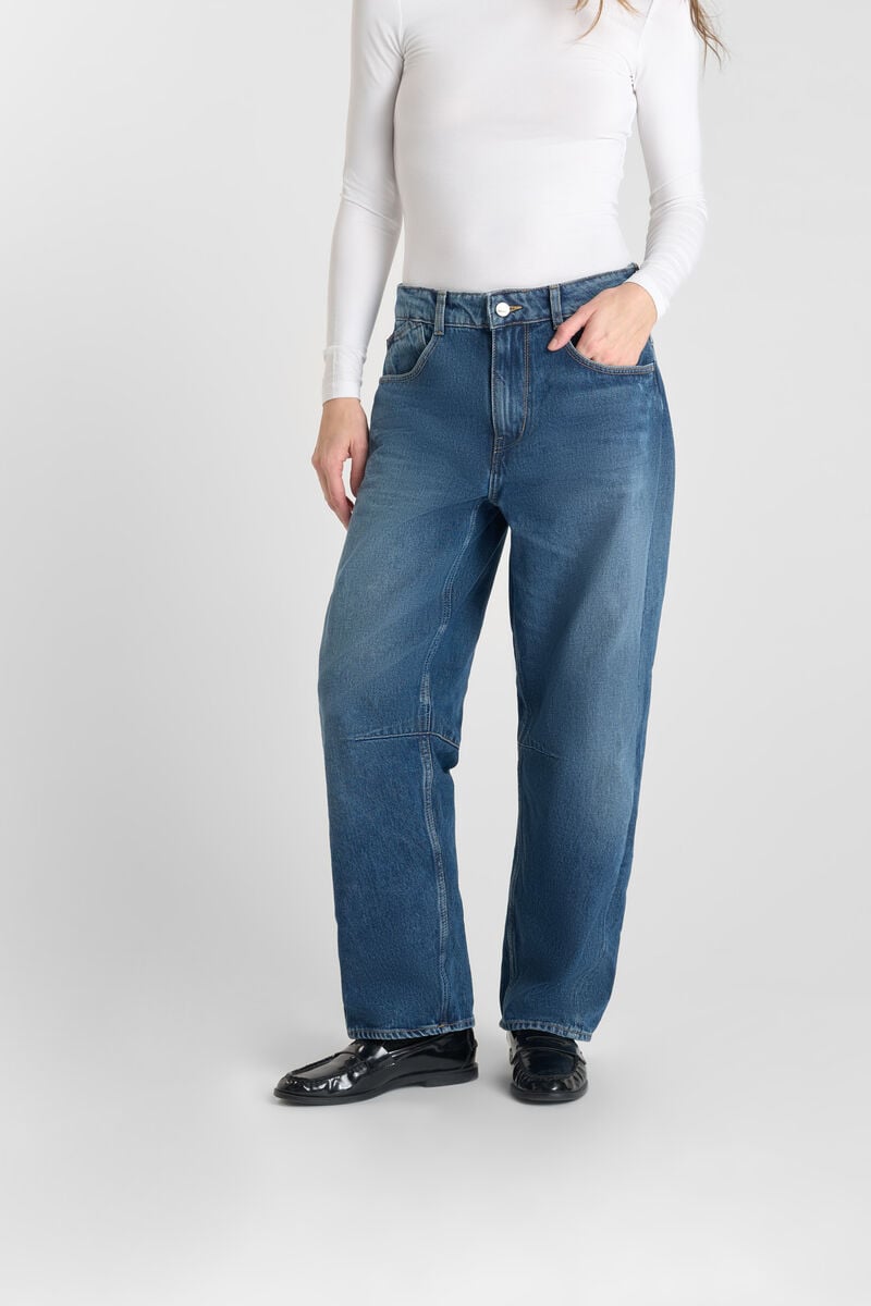 Loose jeans, wide leg, length 34 LE TEMPS DES CERISES Blue
