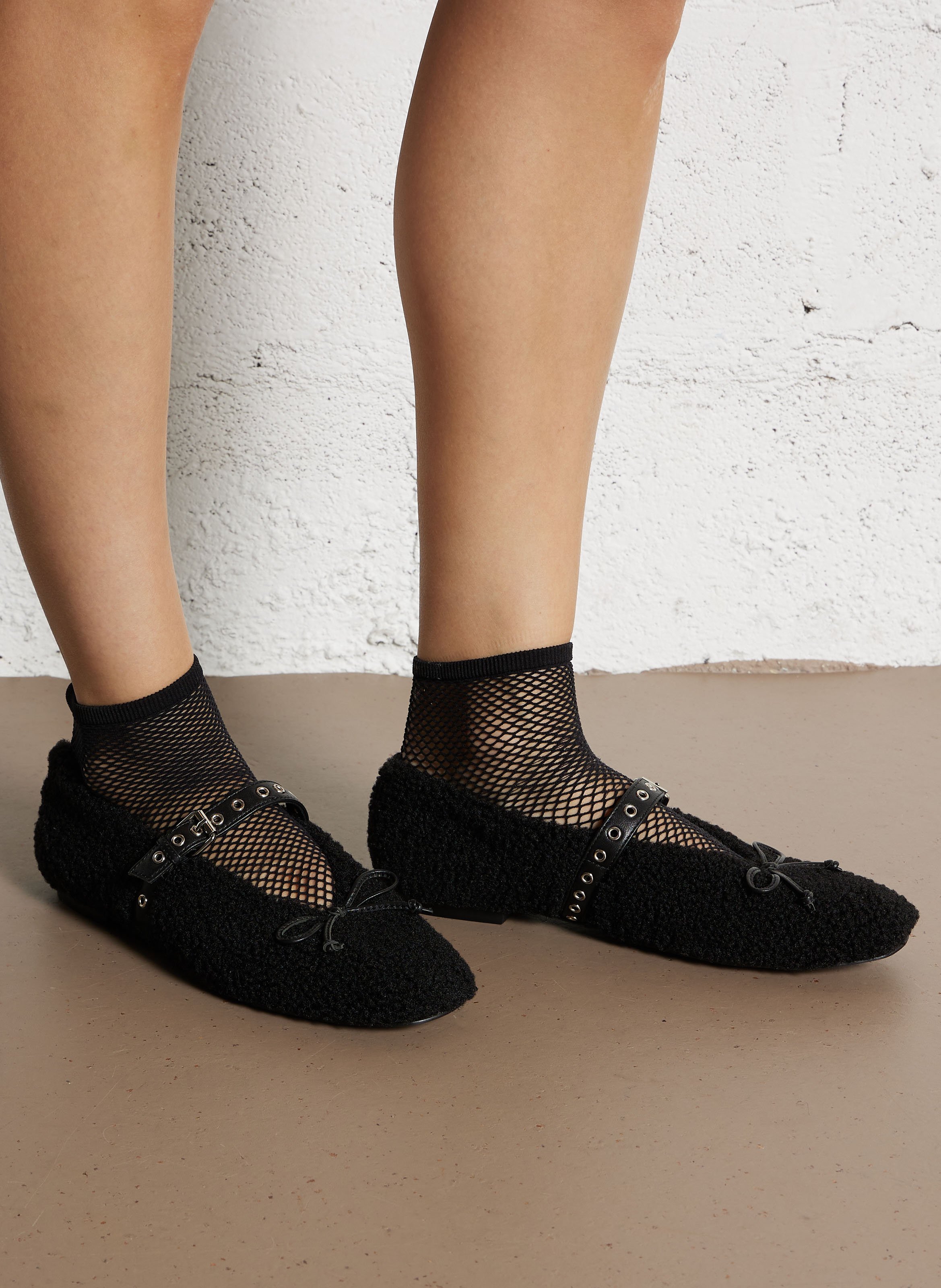Sherpa ballet flats BIBI LOU Black