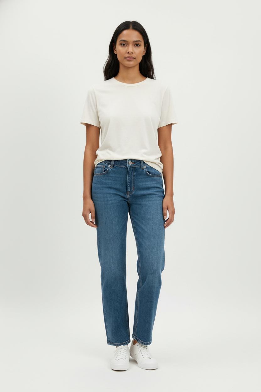 Cropped slim jeans with studs CLOSED - Seconde Main Blue