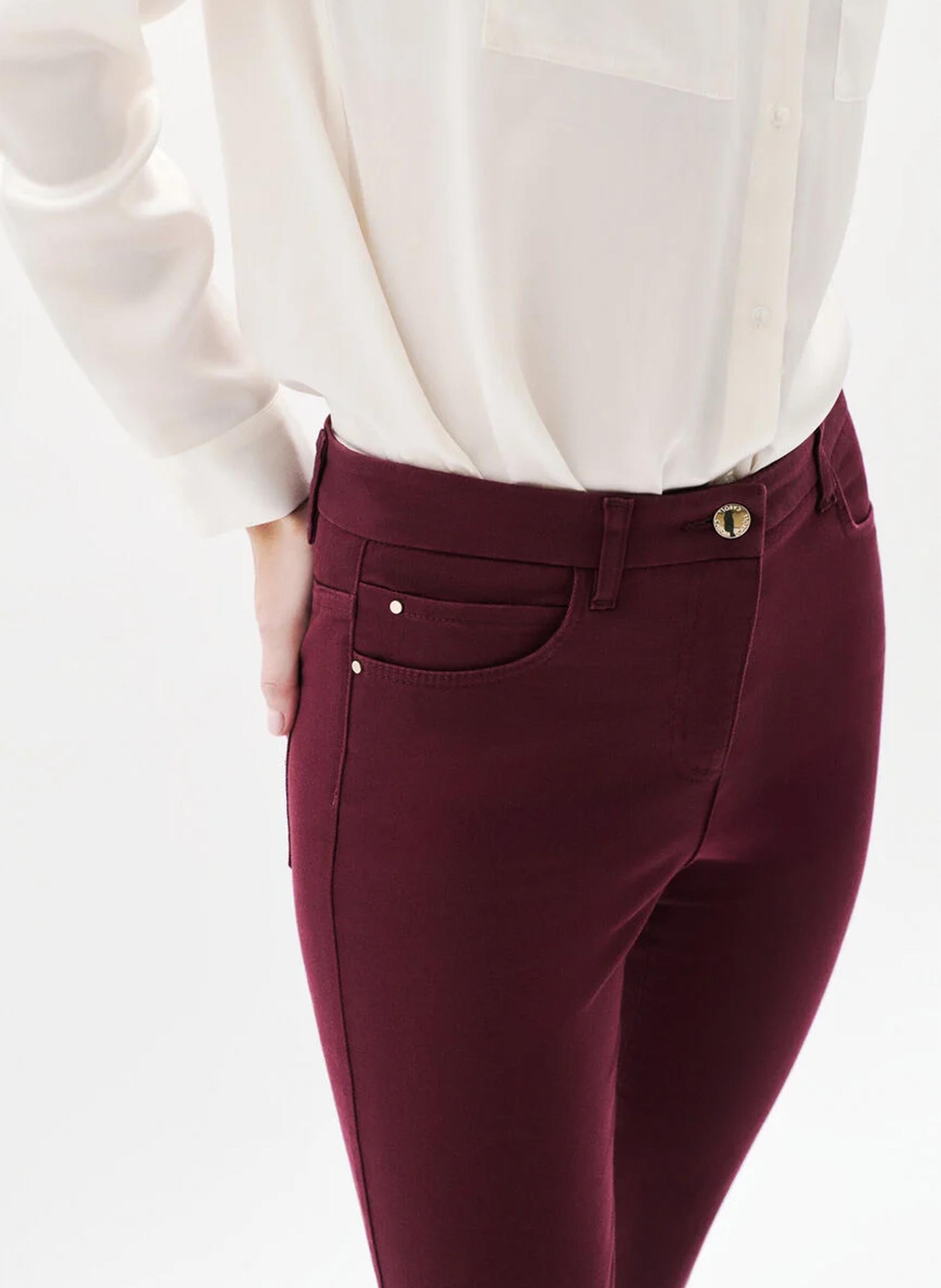Cotton-mix slim trousers CAROLL Red