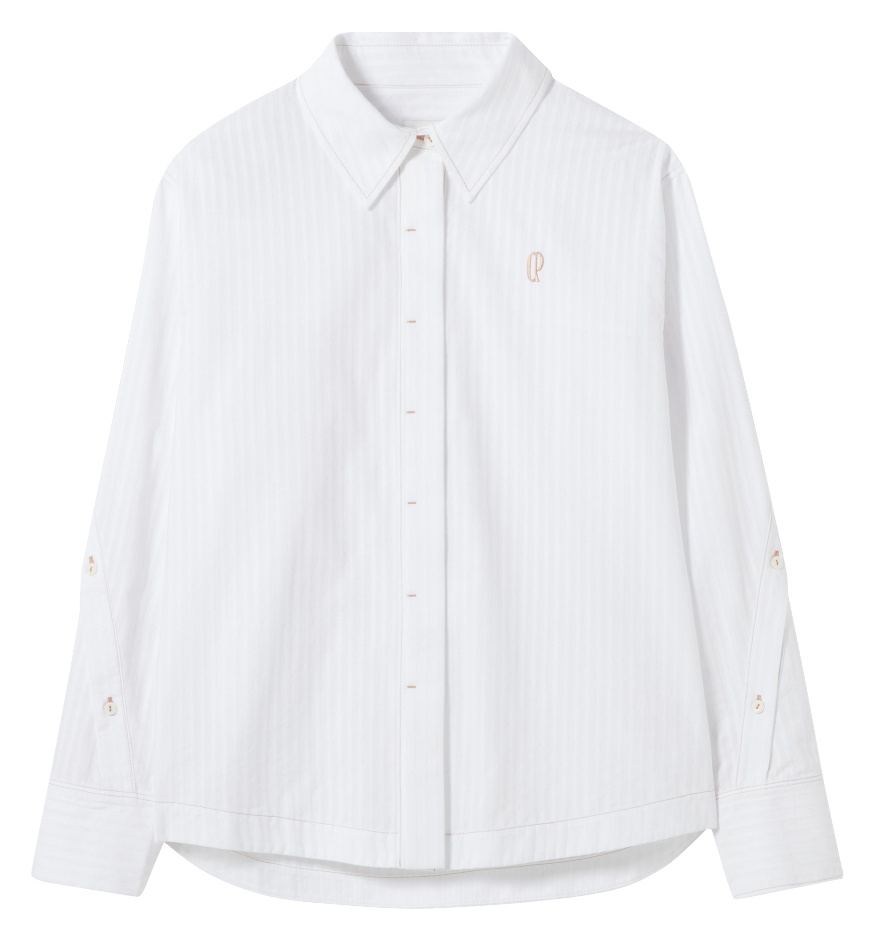 Cotton shirt with classic collar CLAUDIE PIERLOT Beige
