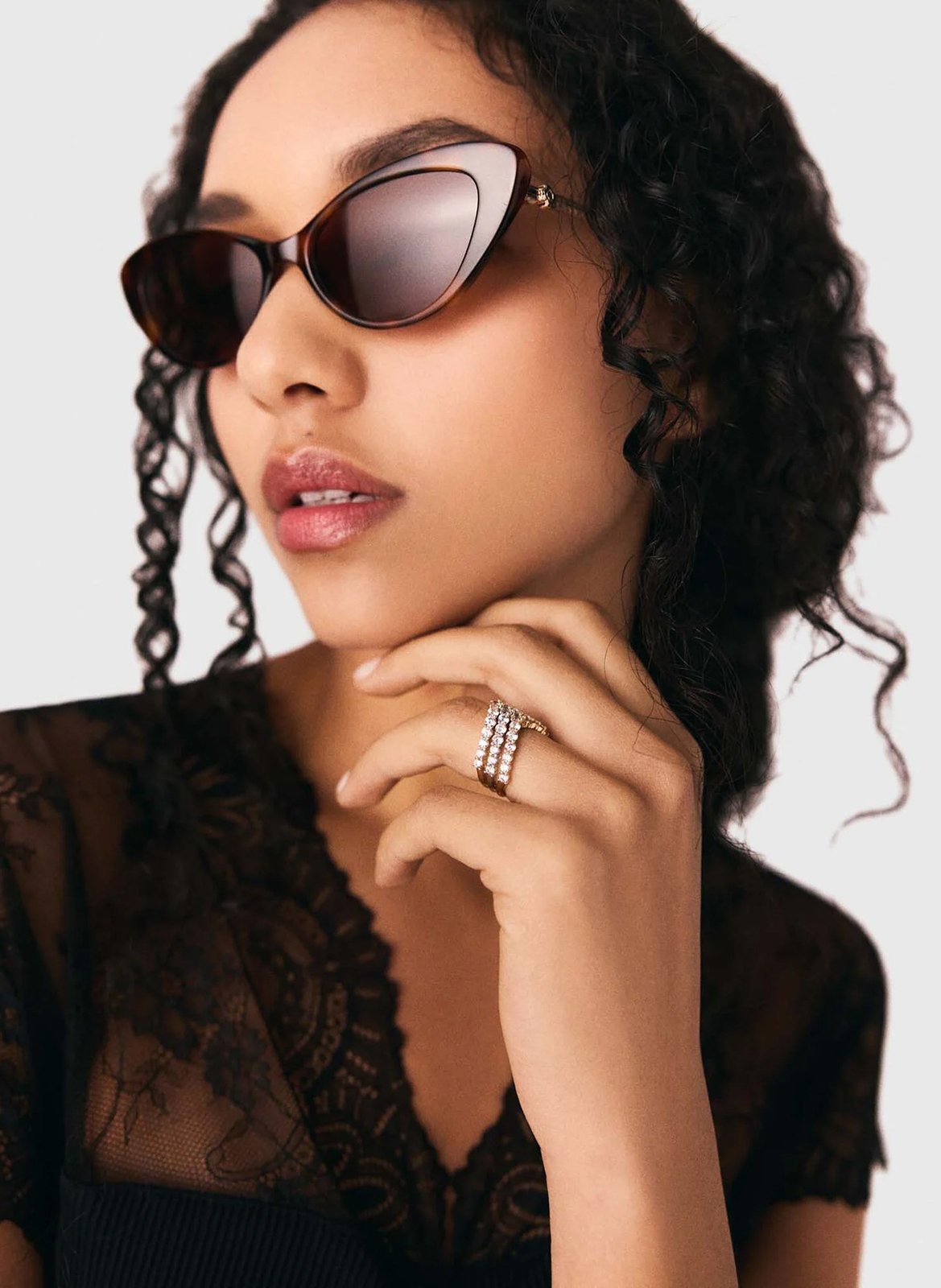 Bague avec pierre MAJE Doré