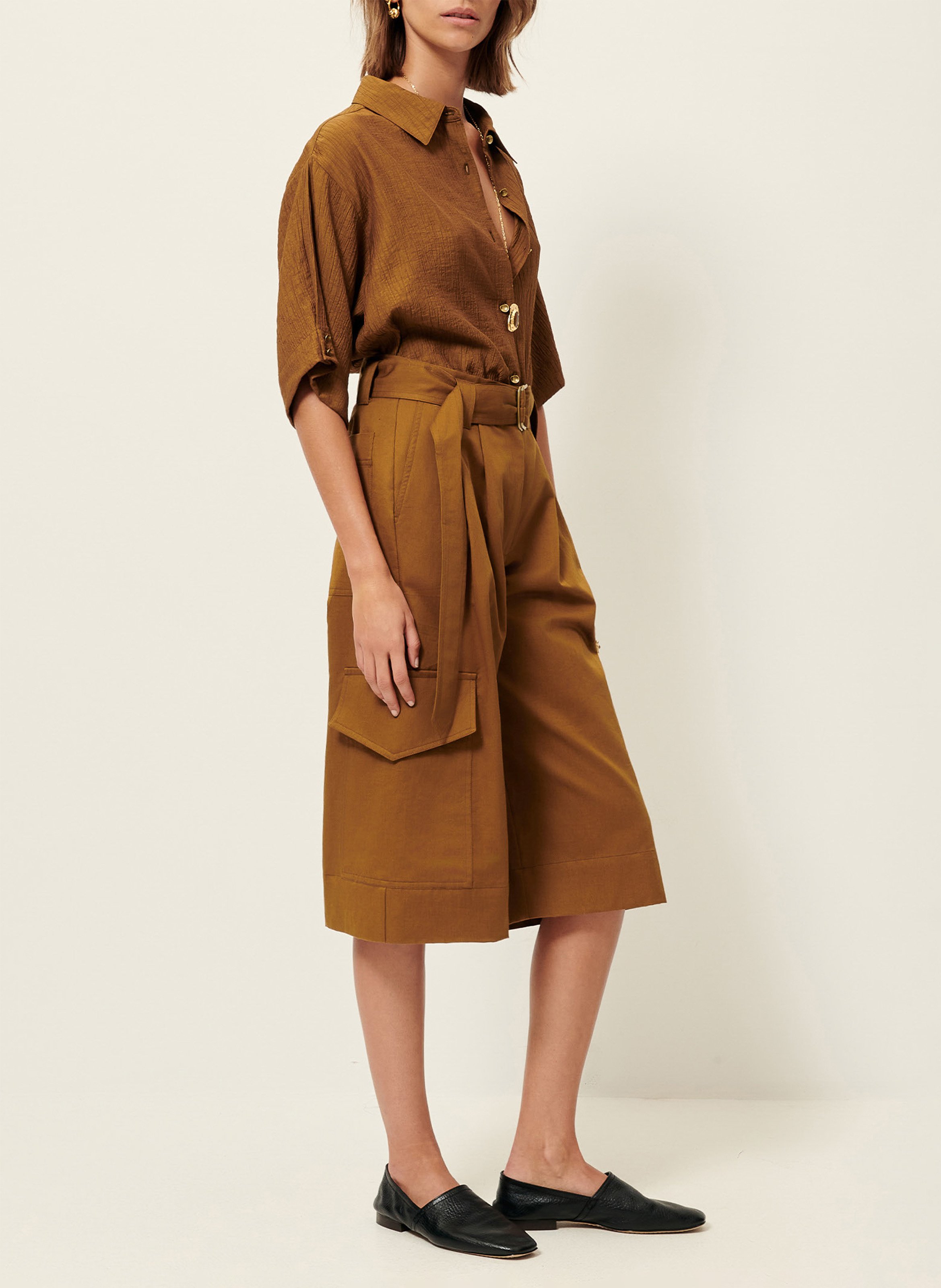 Chemise col classique SESSUN Brown