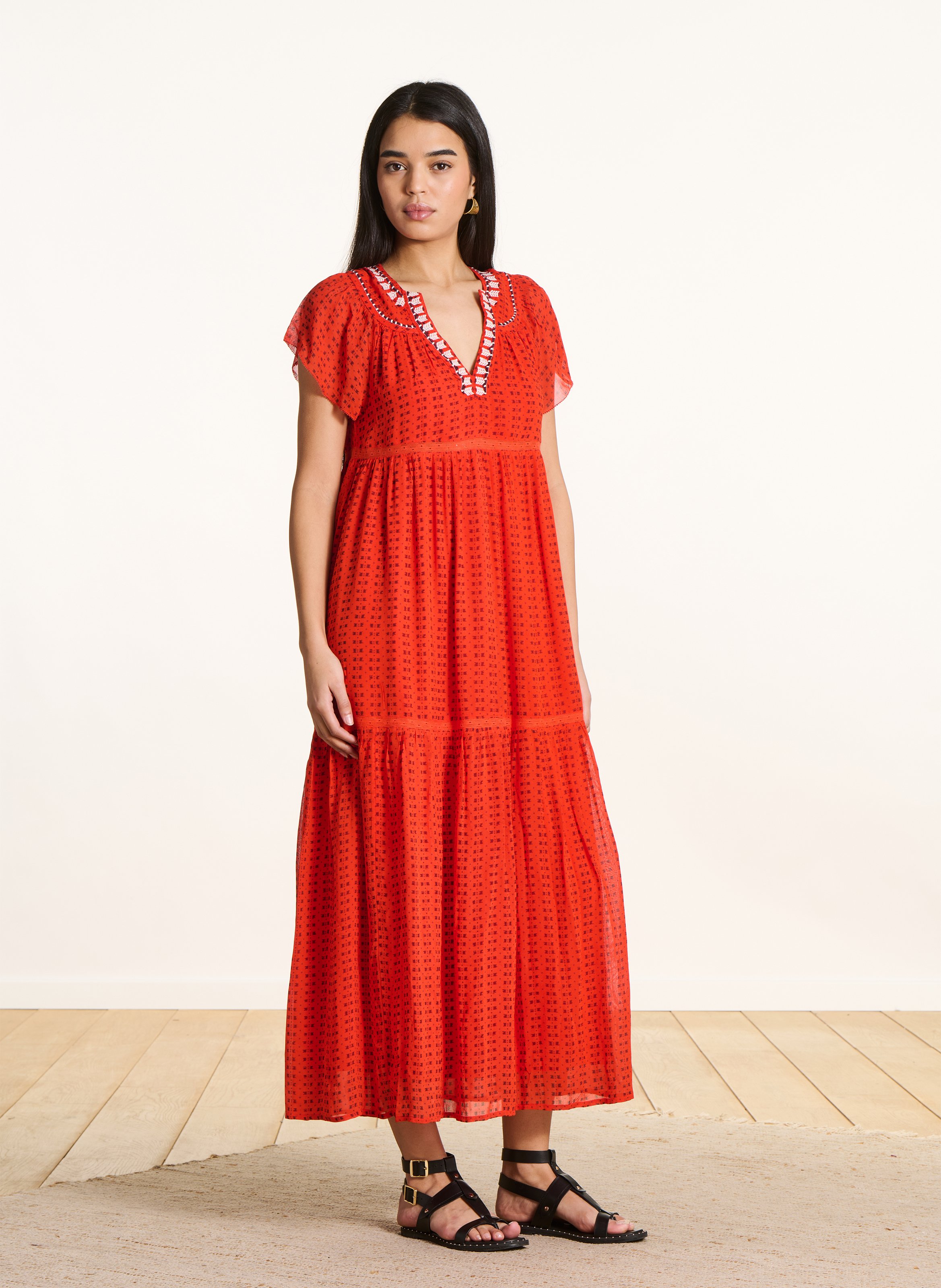 Long henley dress LA FEE MARABOUTEE Pink