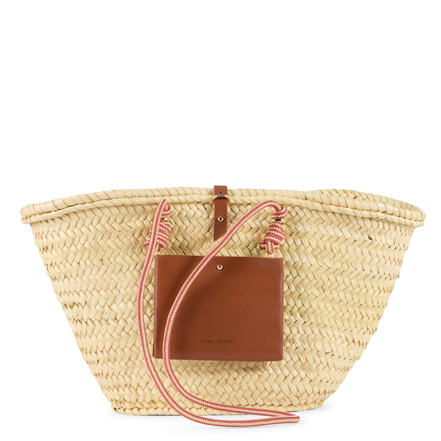 Gevlochten mand van doum CRAIE STUDIO Bruin