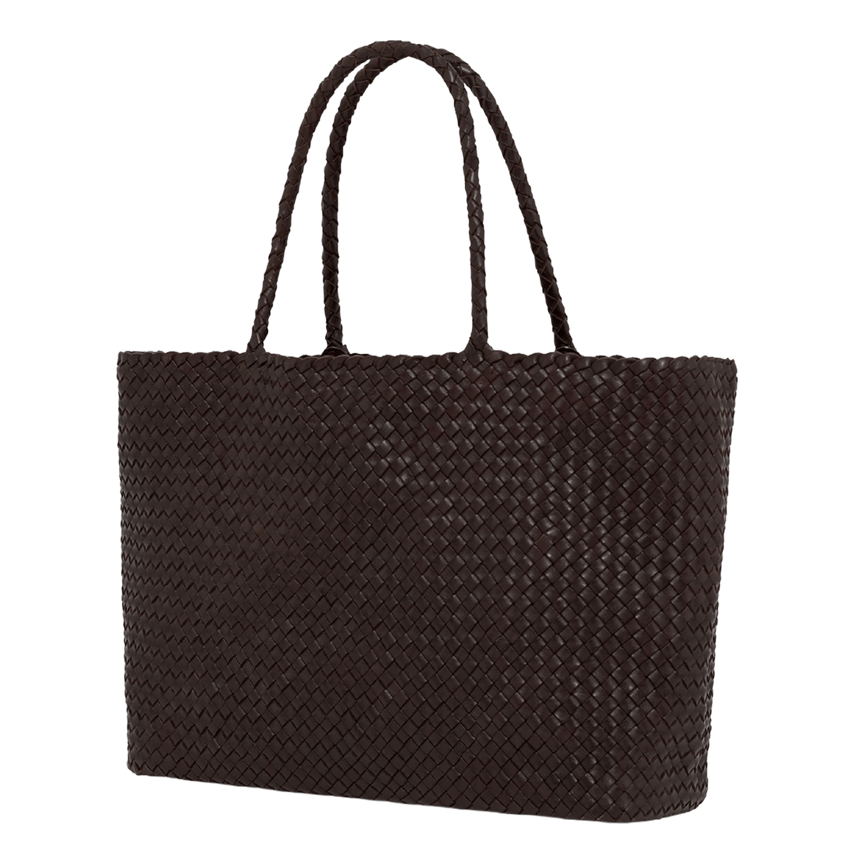 Shopper aus geflochtenem Leder PABLO Braun