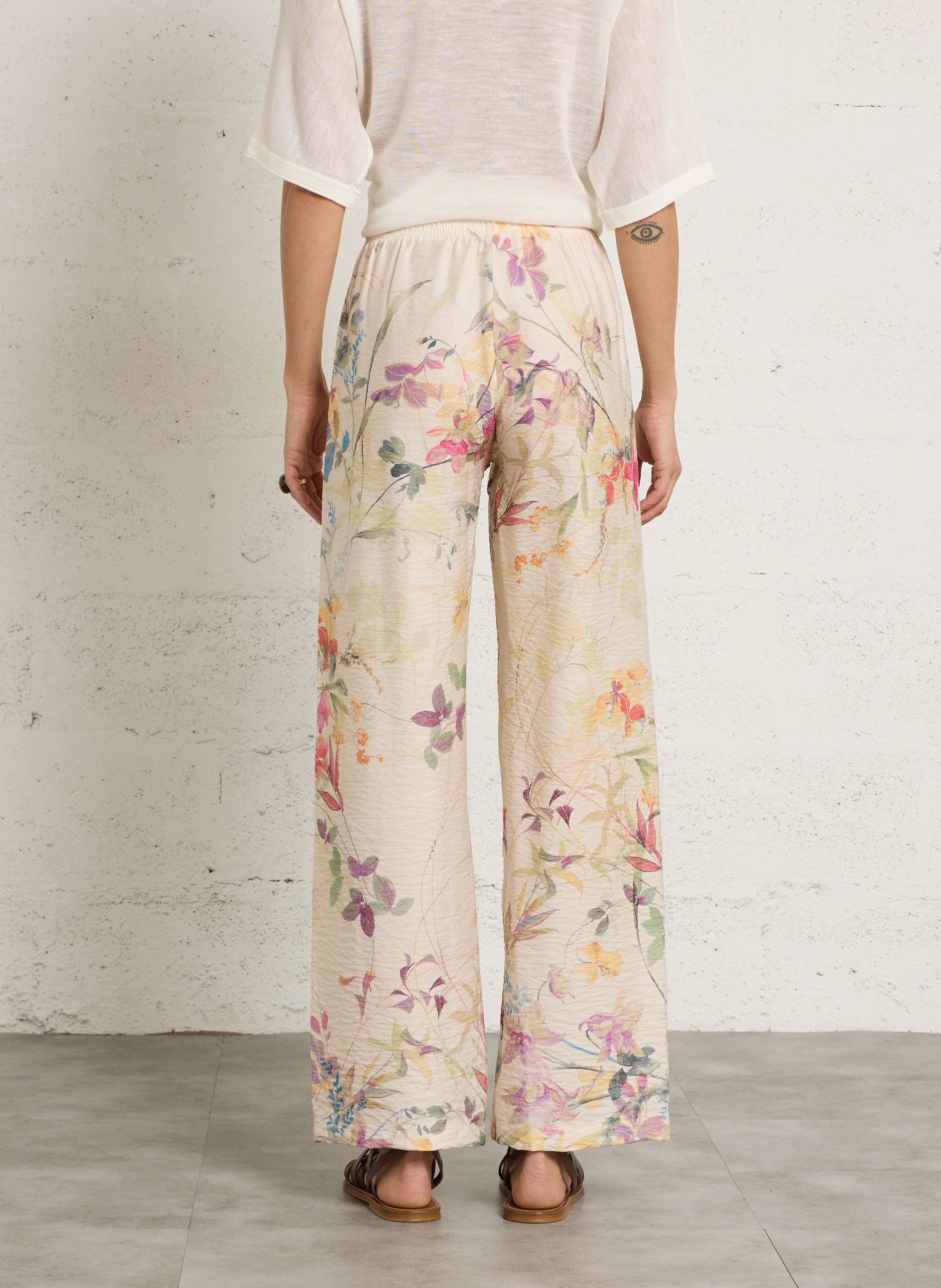 Pantalon large imprimé IMPERIAL Multicolore