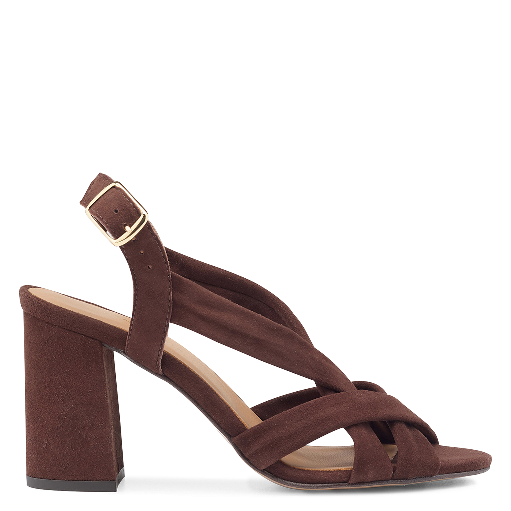 Flat leather mules COSMOPARIS Brown