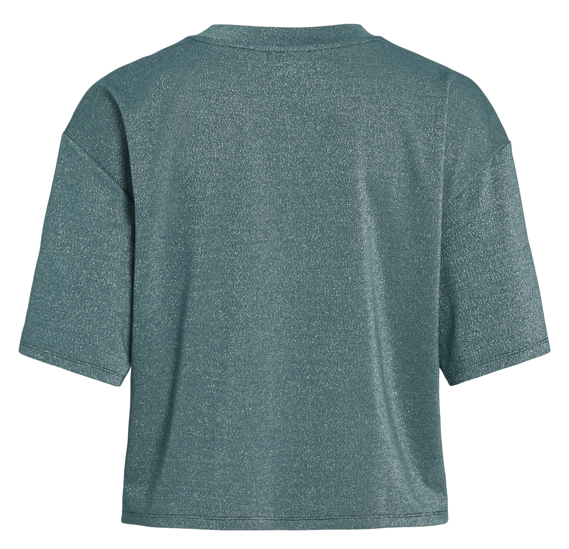 Top manches courtes col rond pailleté VILA Bleu