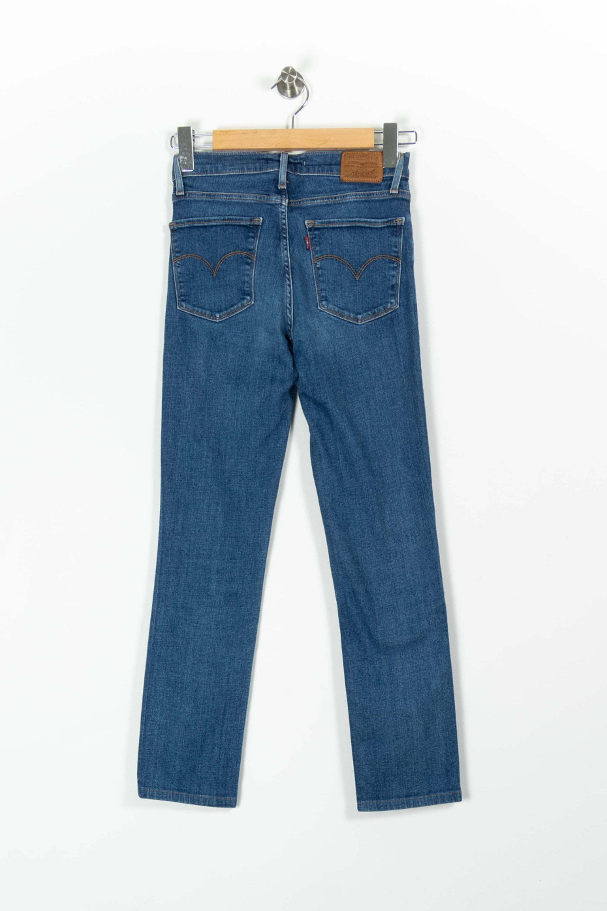 Cropped slim jeans with studs LEVI'S - Seconde main Blue