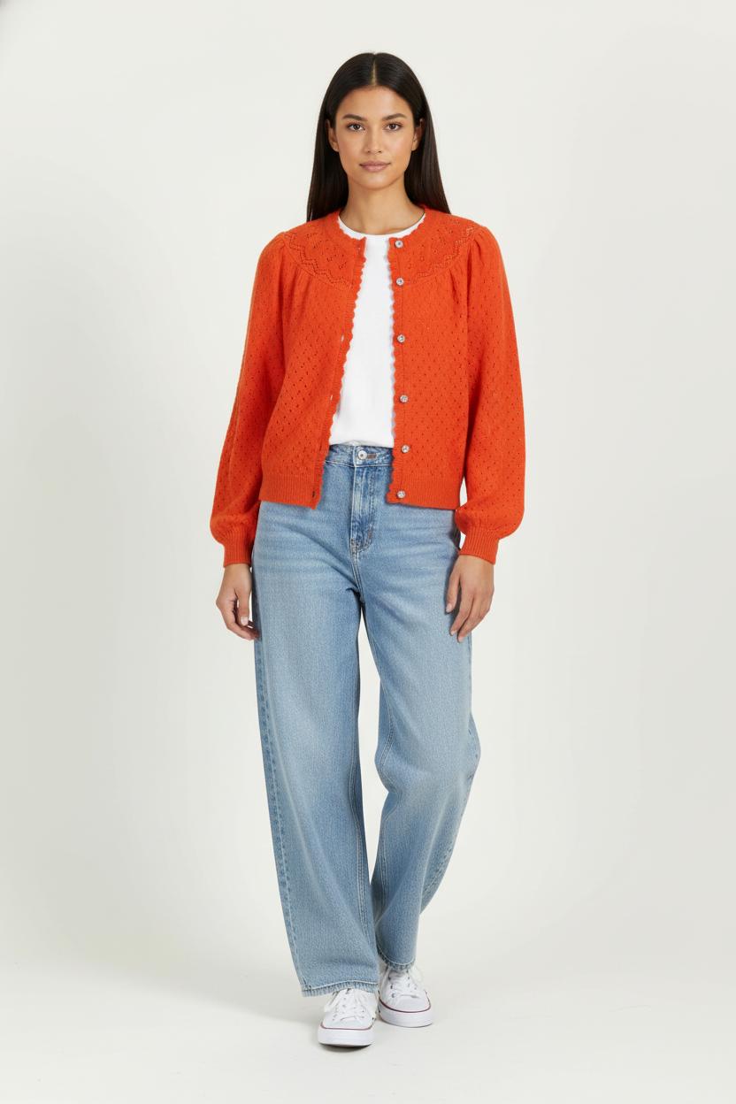Cardigan Manoush - Seconde Main Orange