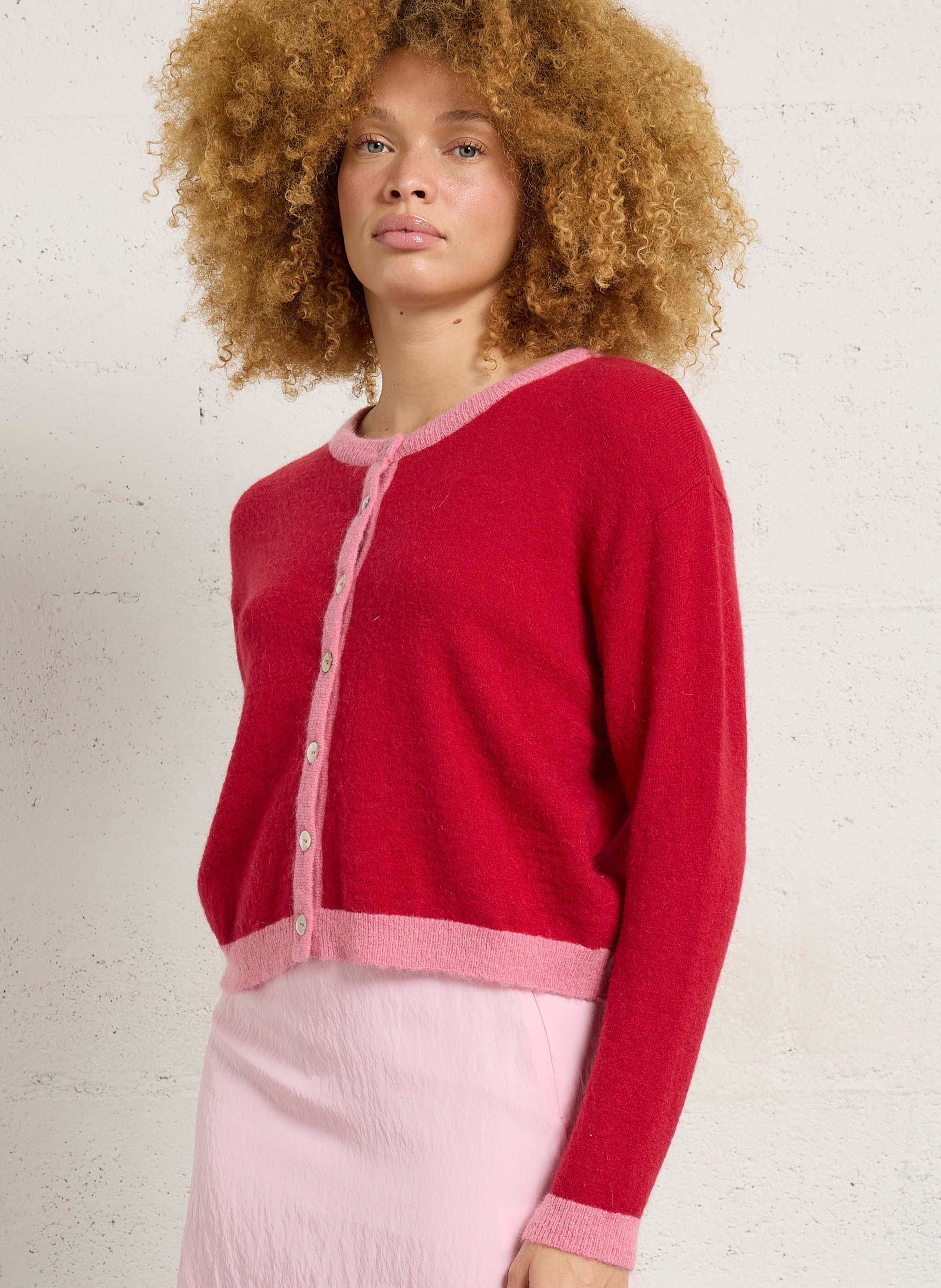 Oversized wool-blend cardigan ELISE CHALMIN Multicolored