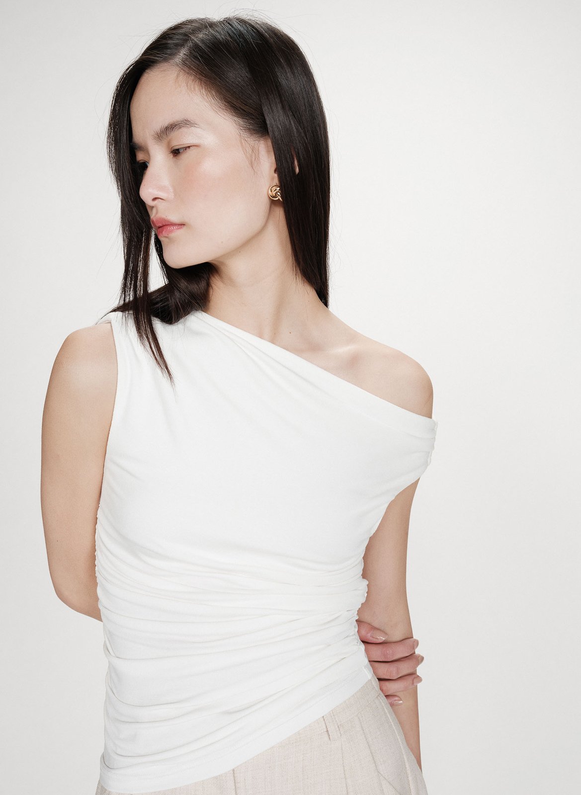 Top ajusté GRACE ET MILA Blanc