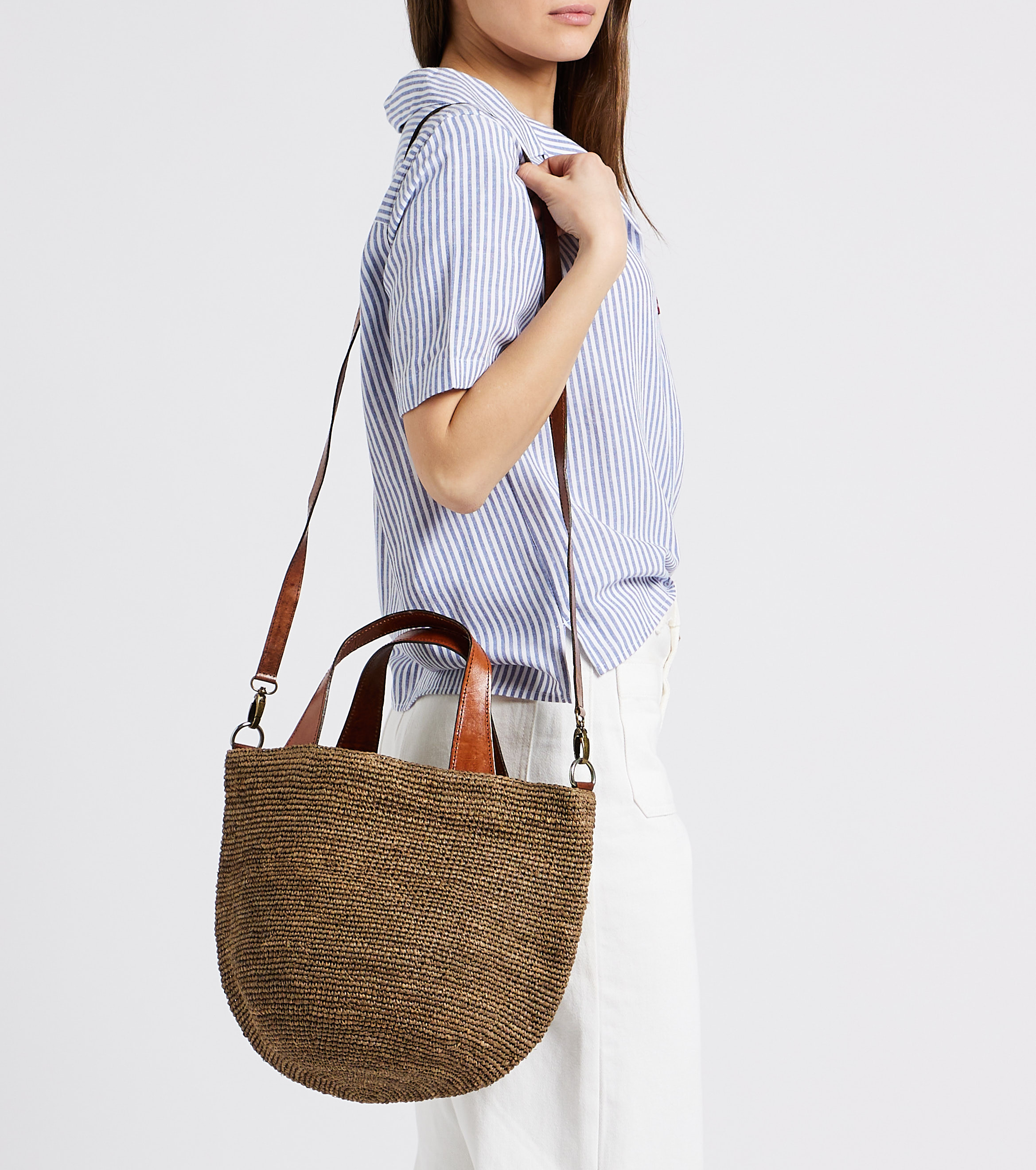 Raffia bag IBELIV Brown