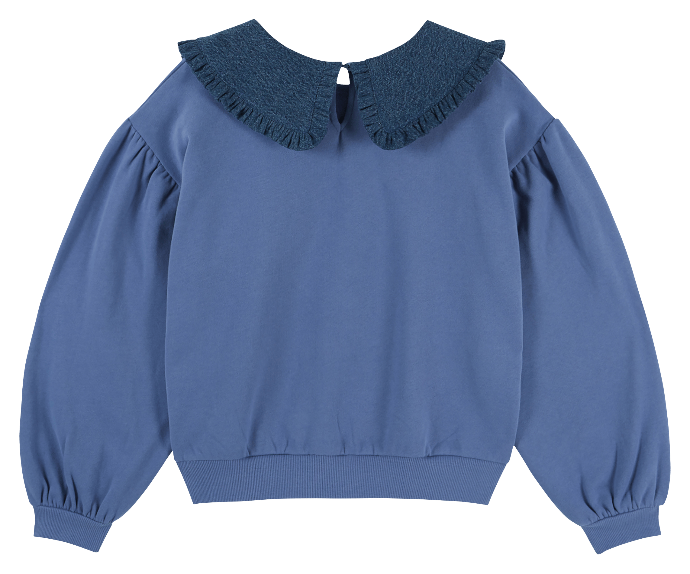 Sweat col claudine en coton bio EMILE ET IDA Azul