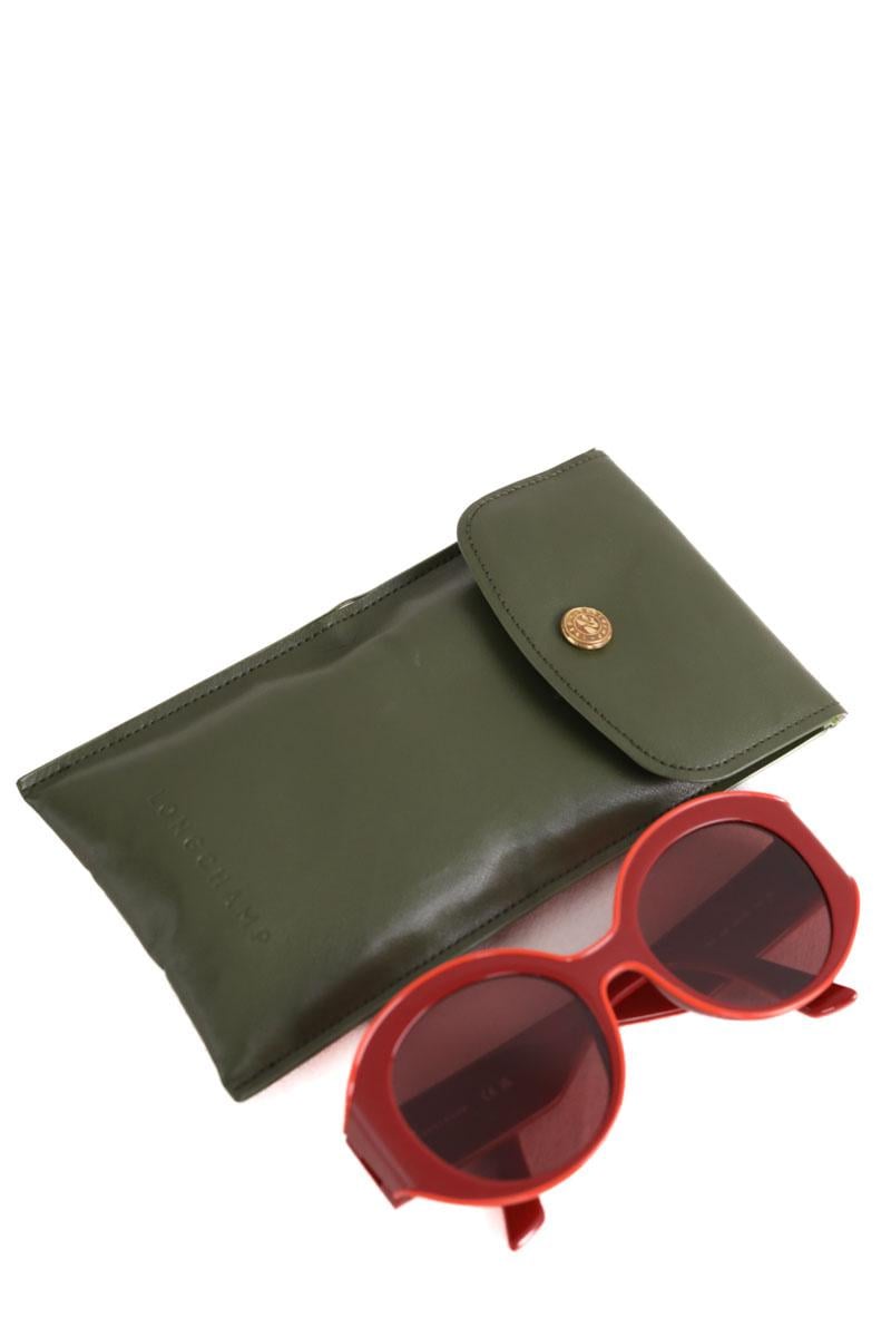 Lunettes surdimensionné LONGCHAMP - Seconde Main Rouge