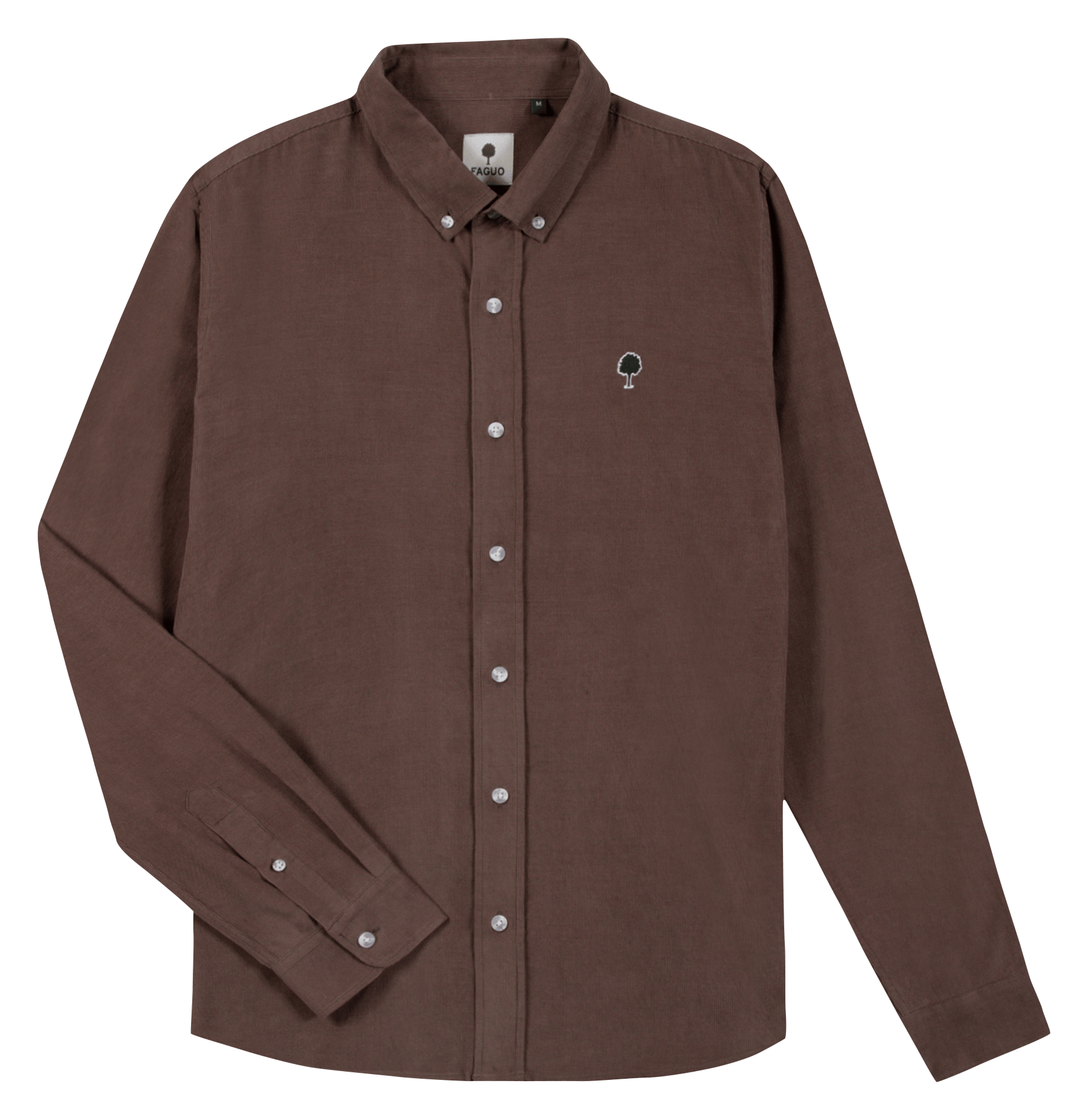 Chemise col classique en coton FAGUO Violet