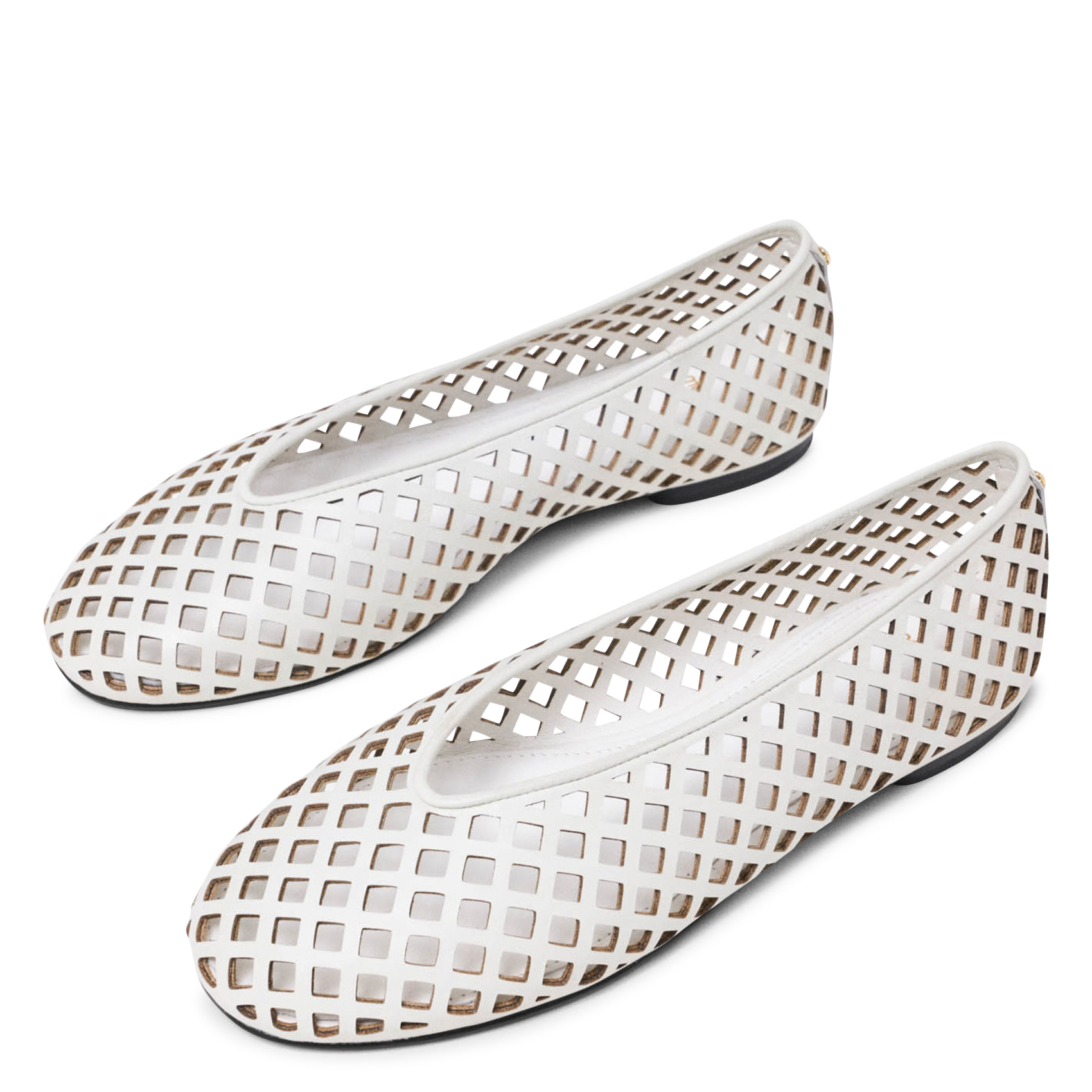 Ballerines en cuir  MAJE Blanc