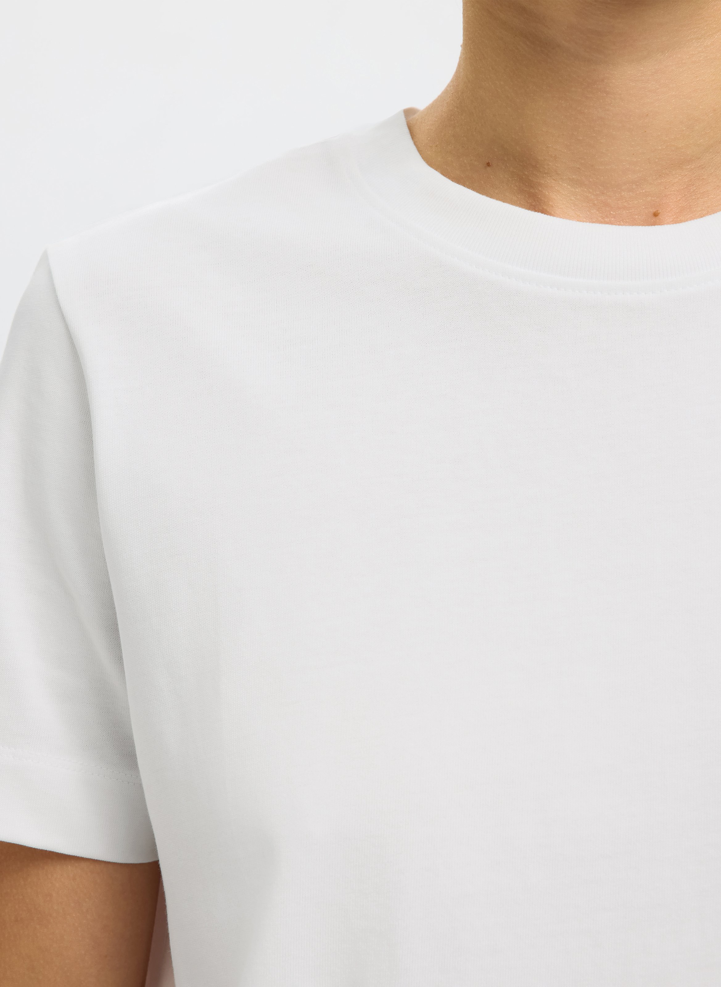Oversized organic cotton T-shirt | White SELECTED Women