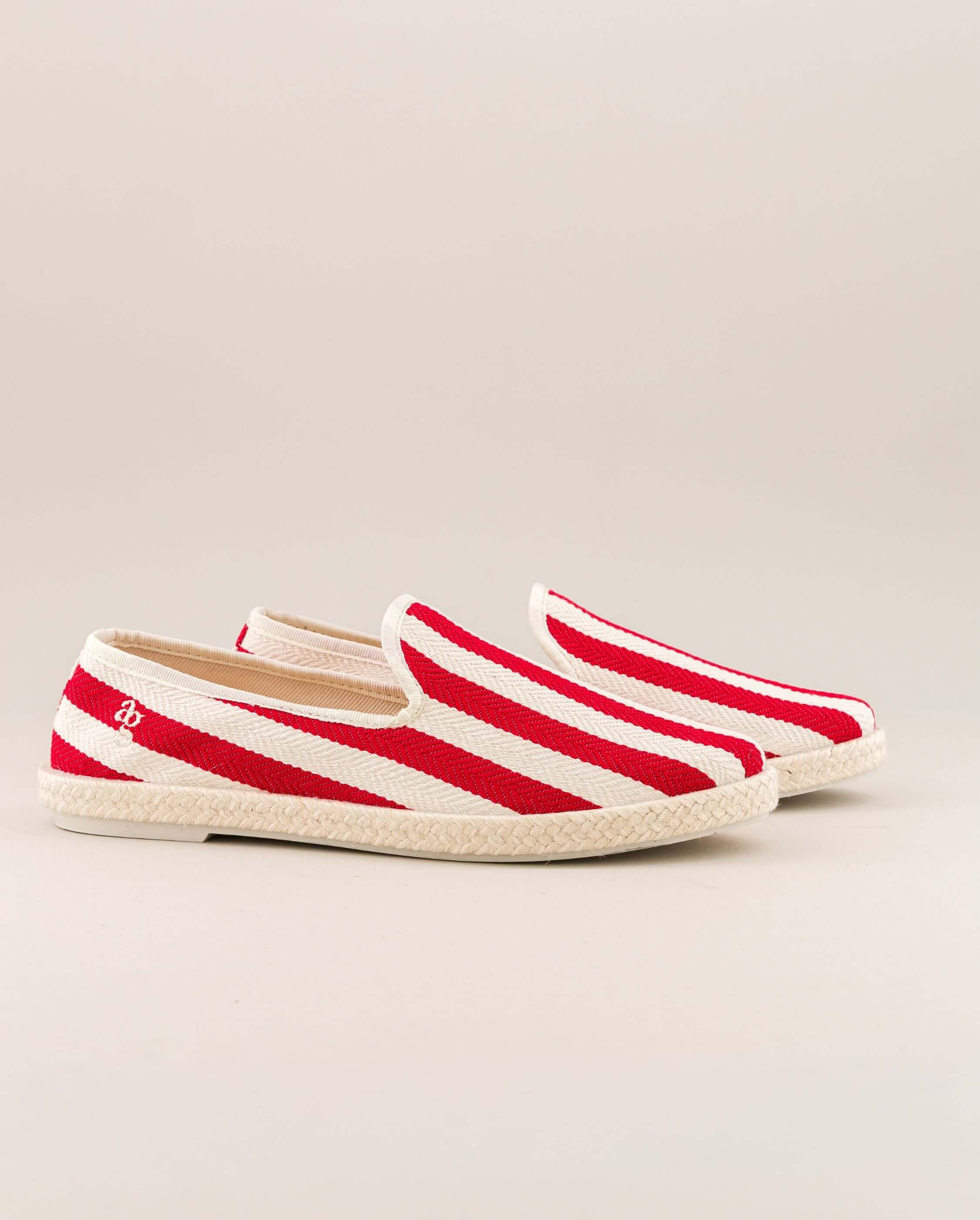 Men's espadrilles CENITZ, red stripes ANGARDE Stripes