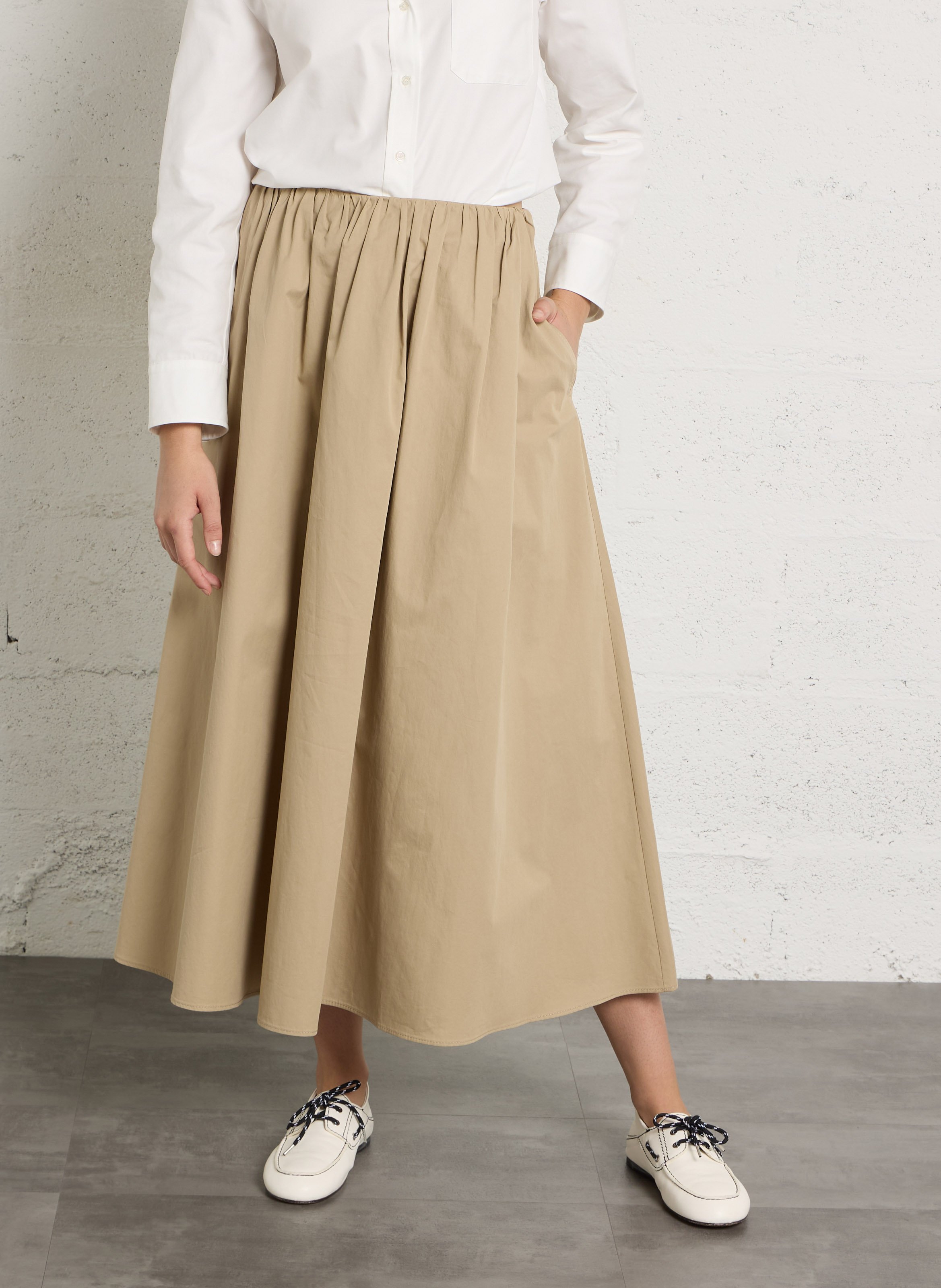 Cotton flared skirt MAX MARA WEEK END Beige
