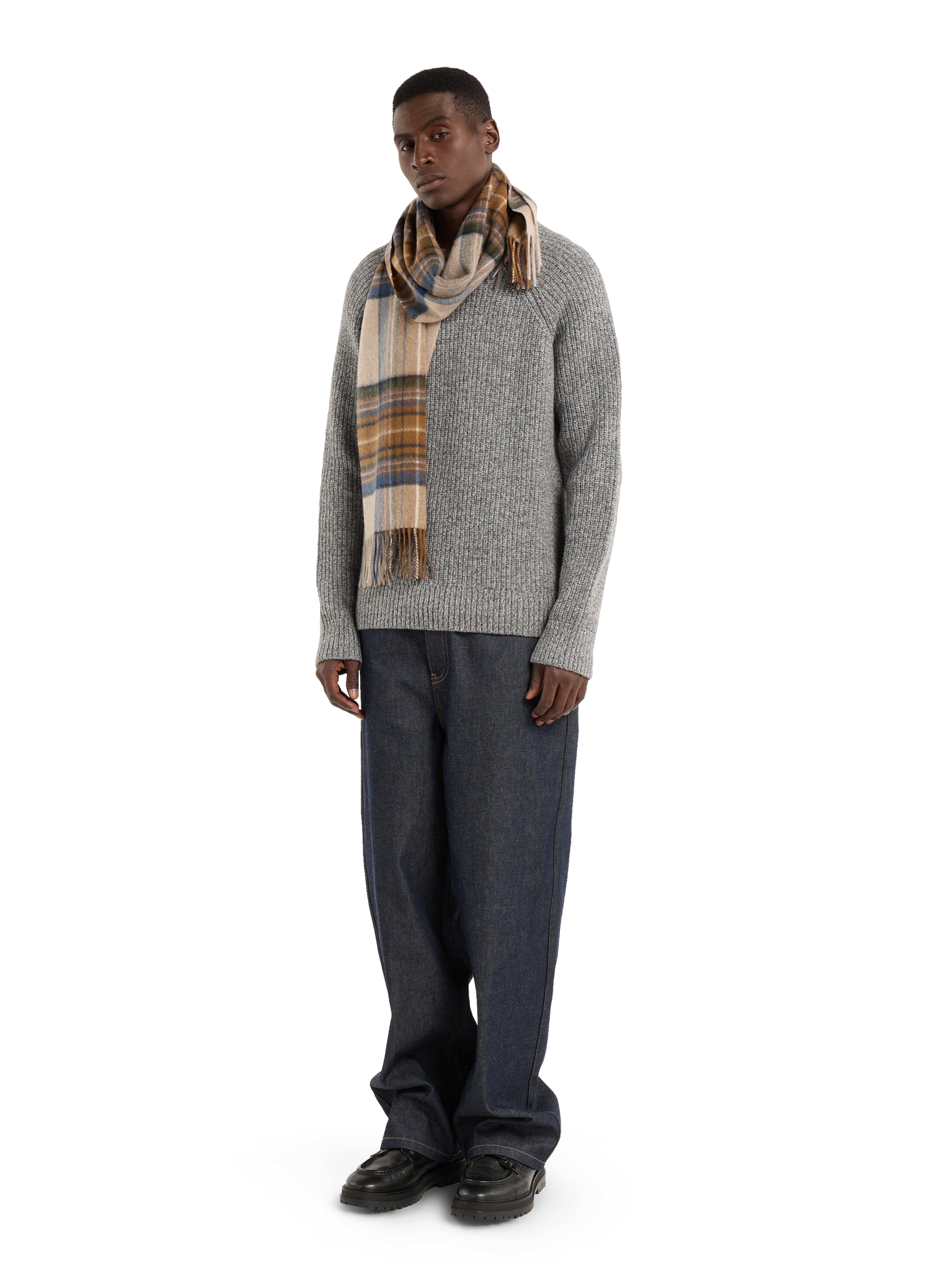 Printed cashmere scarf with fringe detail SAISON 1865 Multicolored